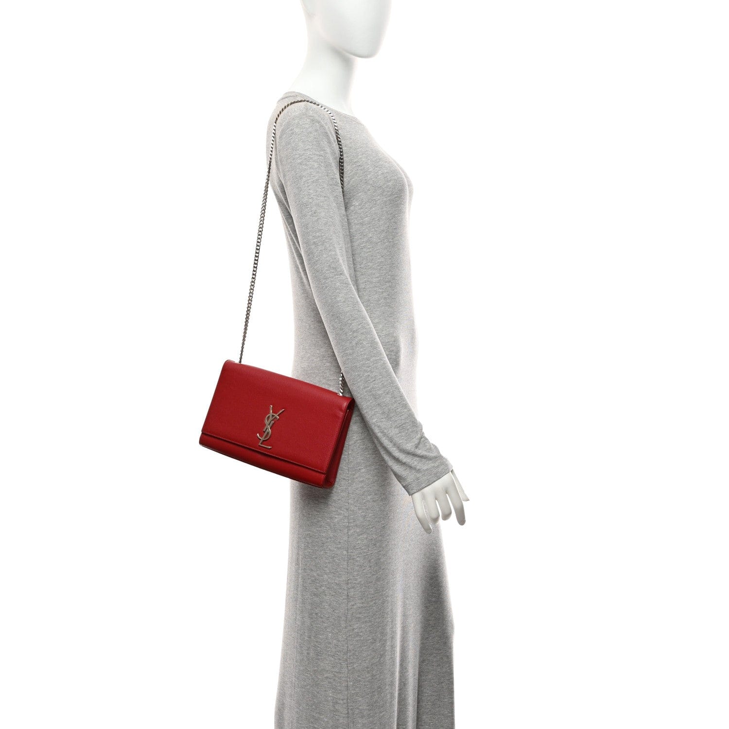 Saint Laurent Grain De Poudre Medium Monogram Kate Satchel New Lipstick