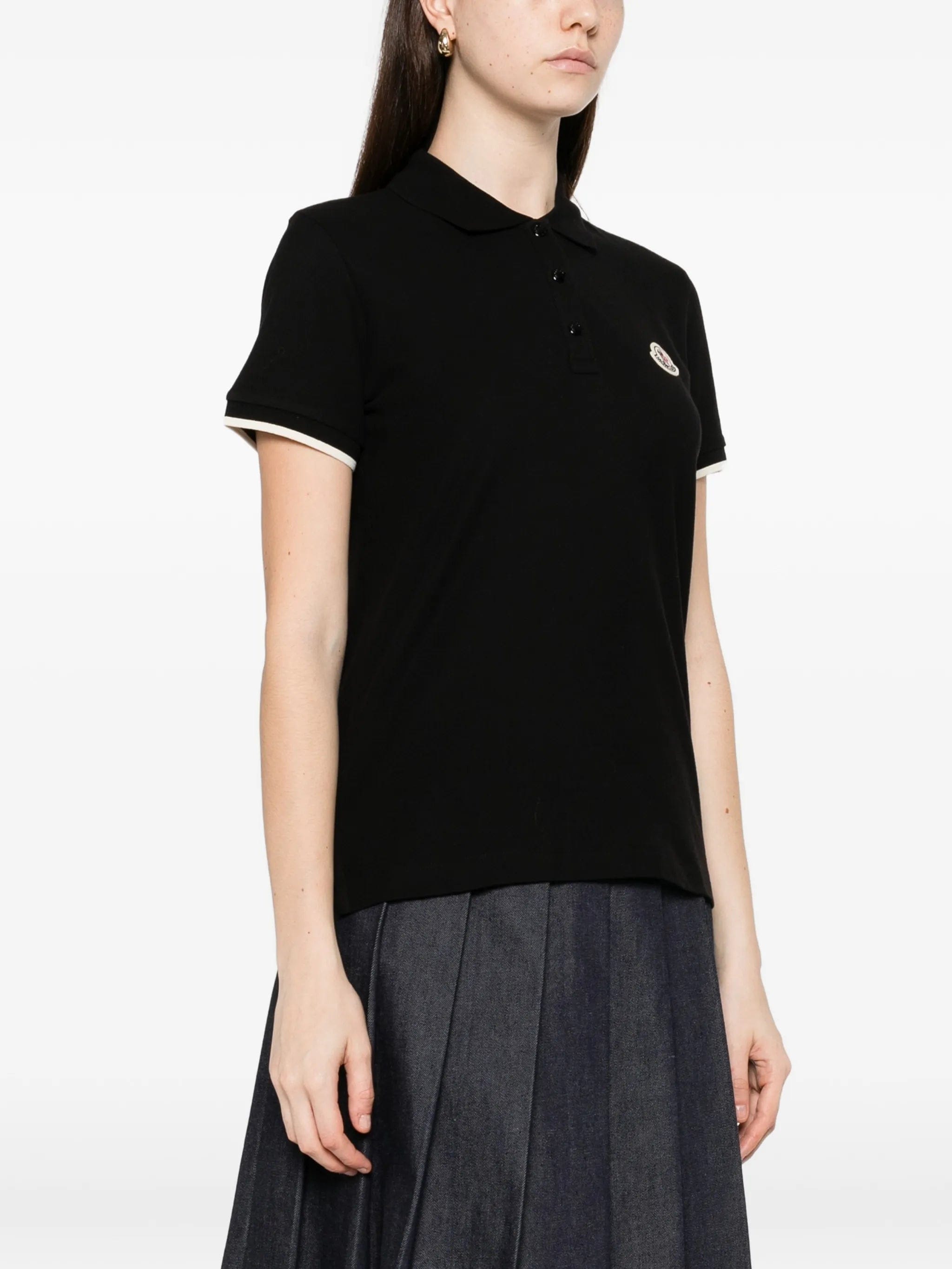 Moncler logo - patch polo shirt
