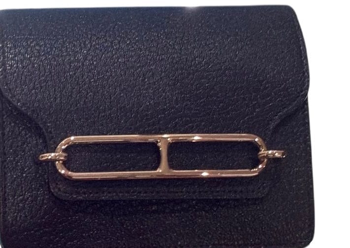 Hermes Roulis Slim Wallet in Black Swift