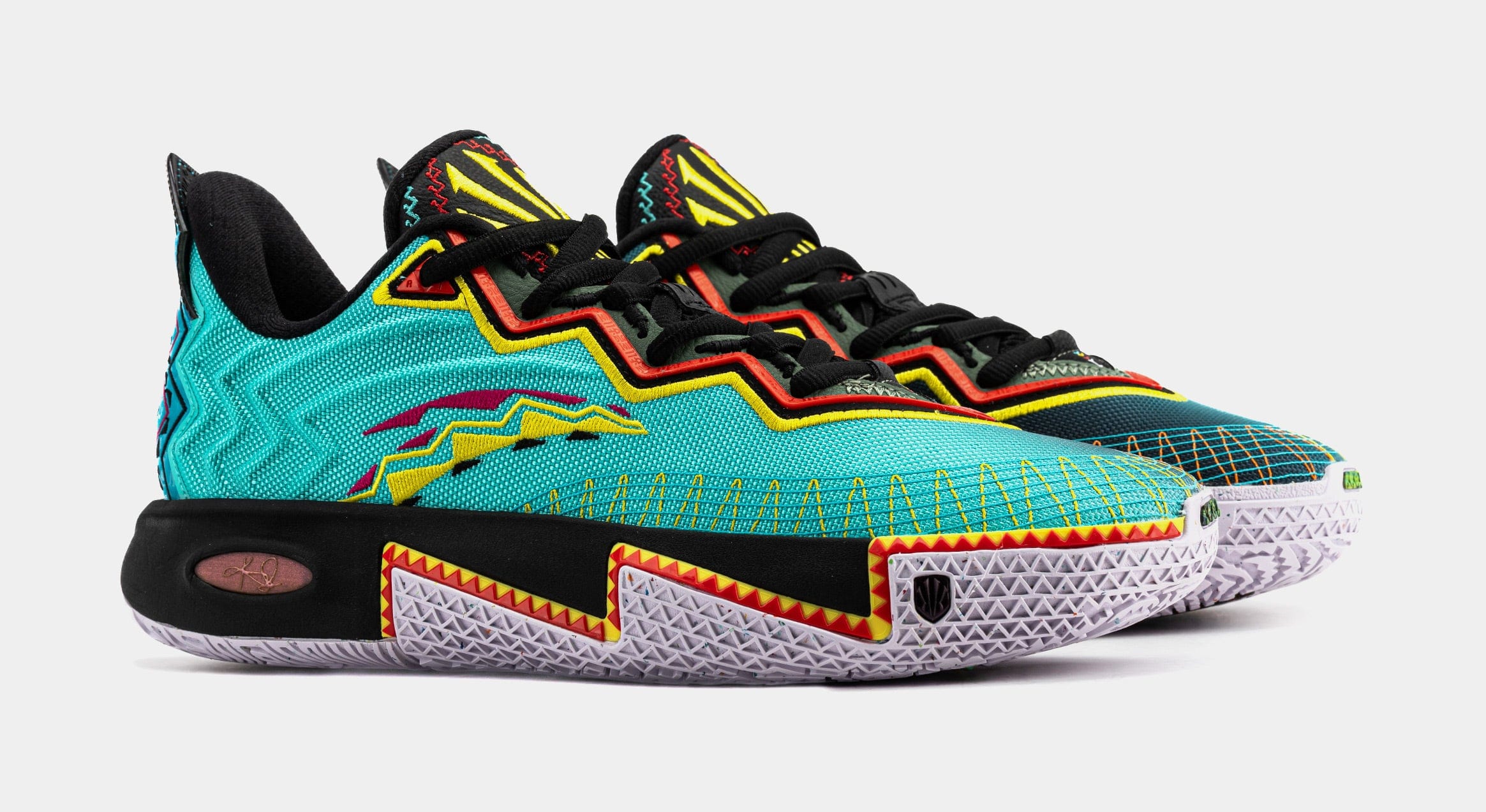 Anta Kai 2 Retro 90s Mens Basketball Shoes (Teal/Black/Orange) Final Sale