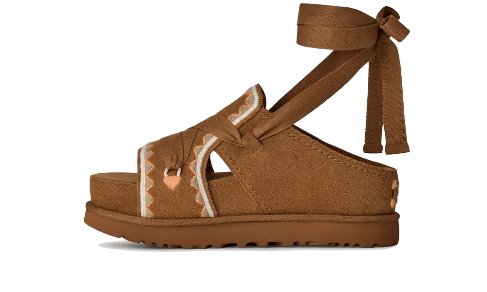 UGG Goldenstar Hi Artistitch Slide Chestnut Multi