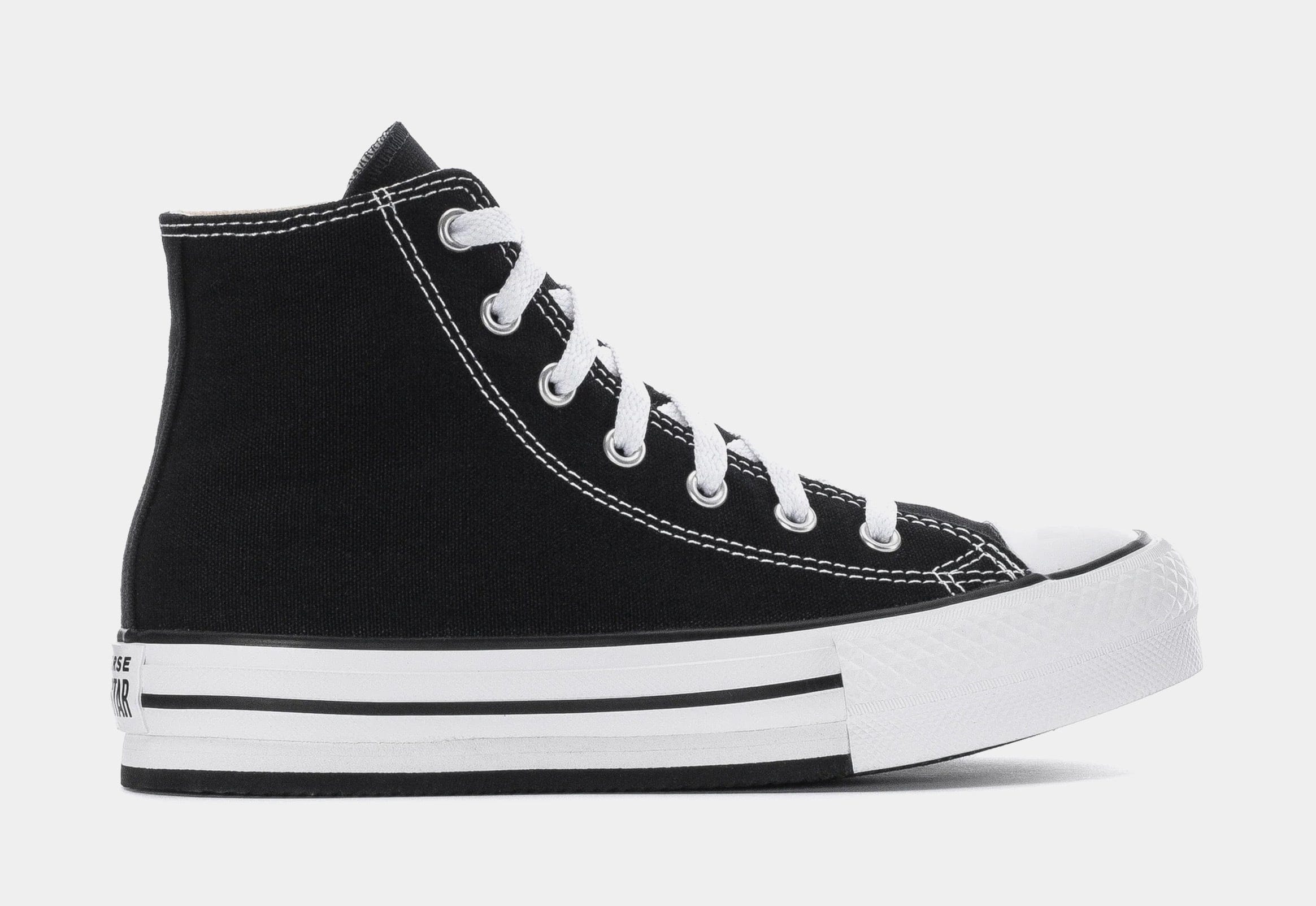 Converse Chuck Taylor All Star Lift Platform Preschool Lifestyle Shoes (Black)