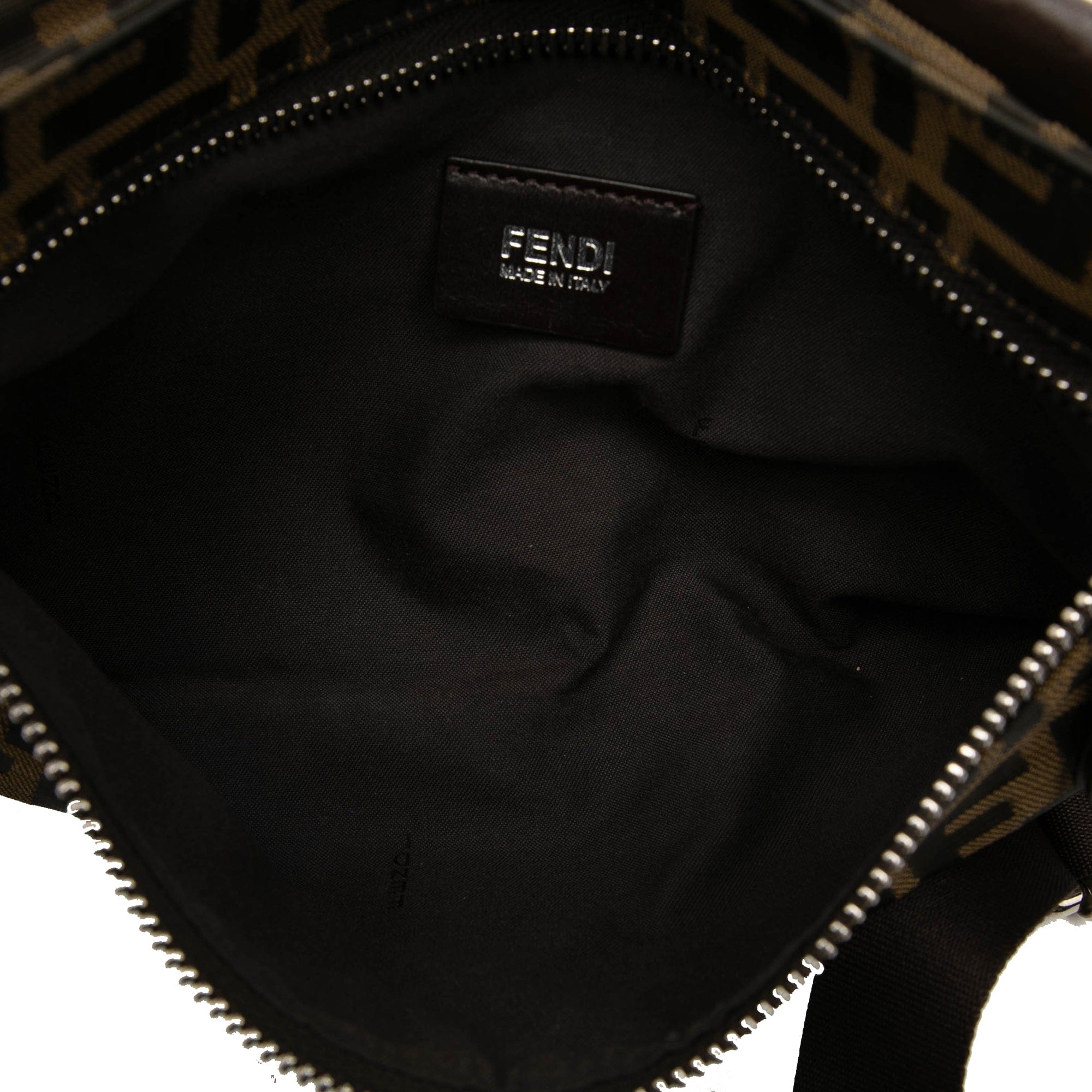 Fendi Zucca Canvas Double Pocket Belt Bag