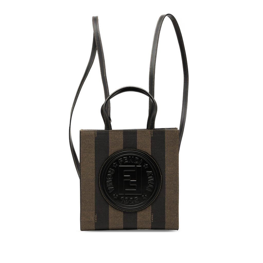 Fendi Mini Pequin Coated Canvas Convertible Backpack