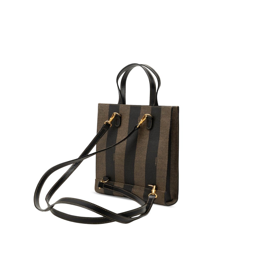 Fendi Mini Pequin Coated Canvas Convertible Backpack