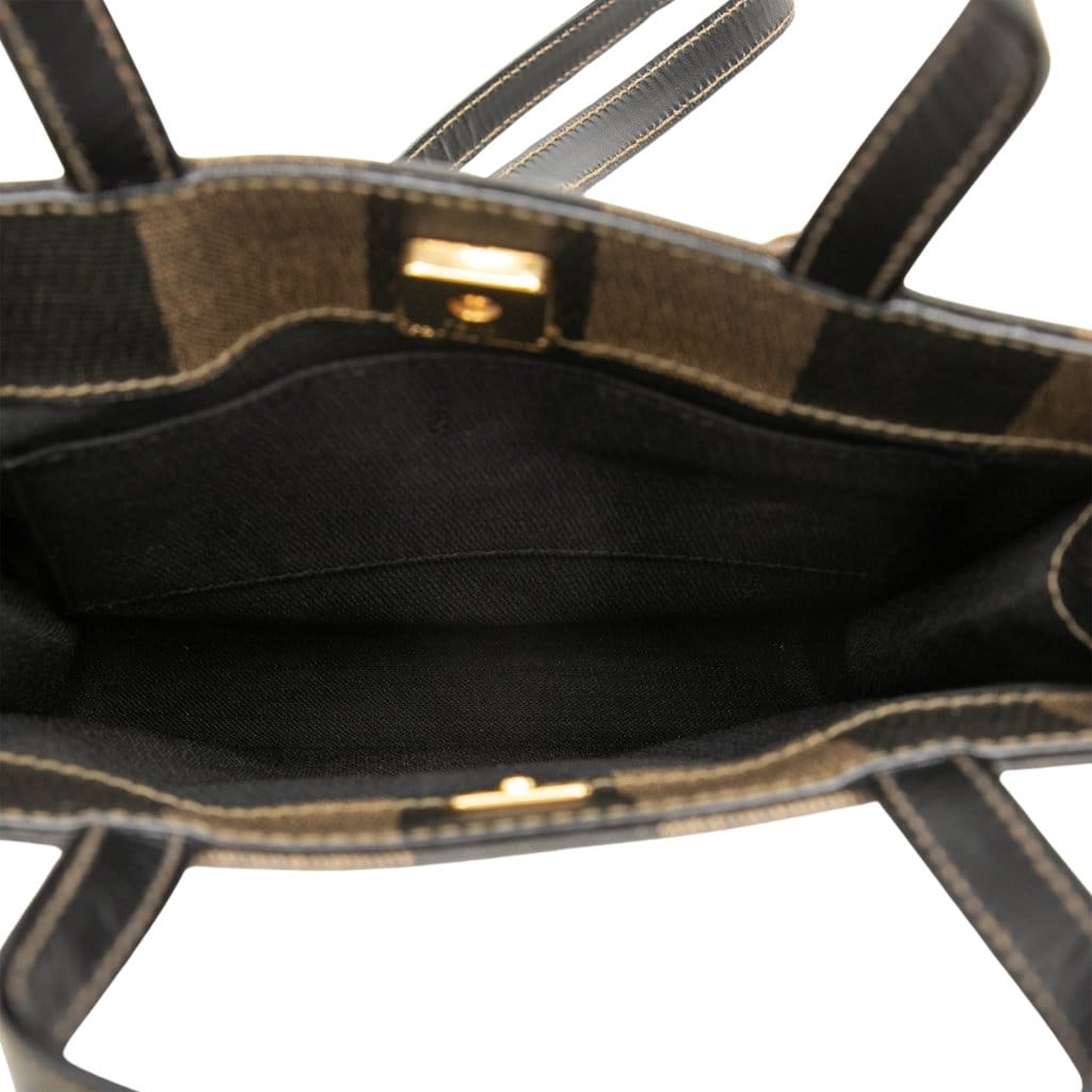 Fendi Mini Pequin Coated Canvas Convertible Backpack