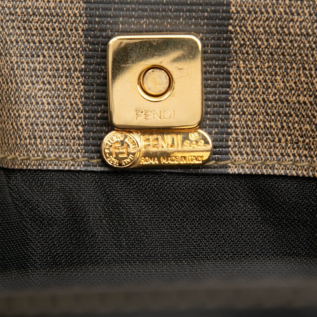 Fendi Mini Pequin Coated Canvas Convertible Backpack