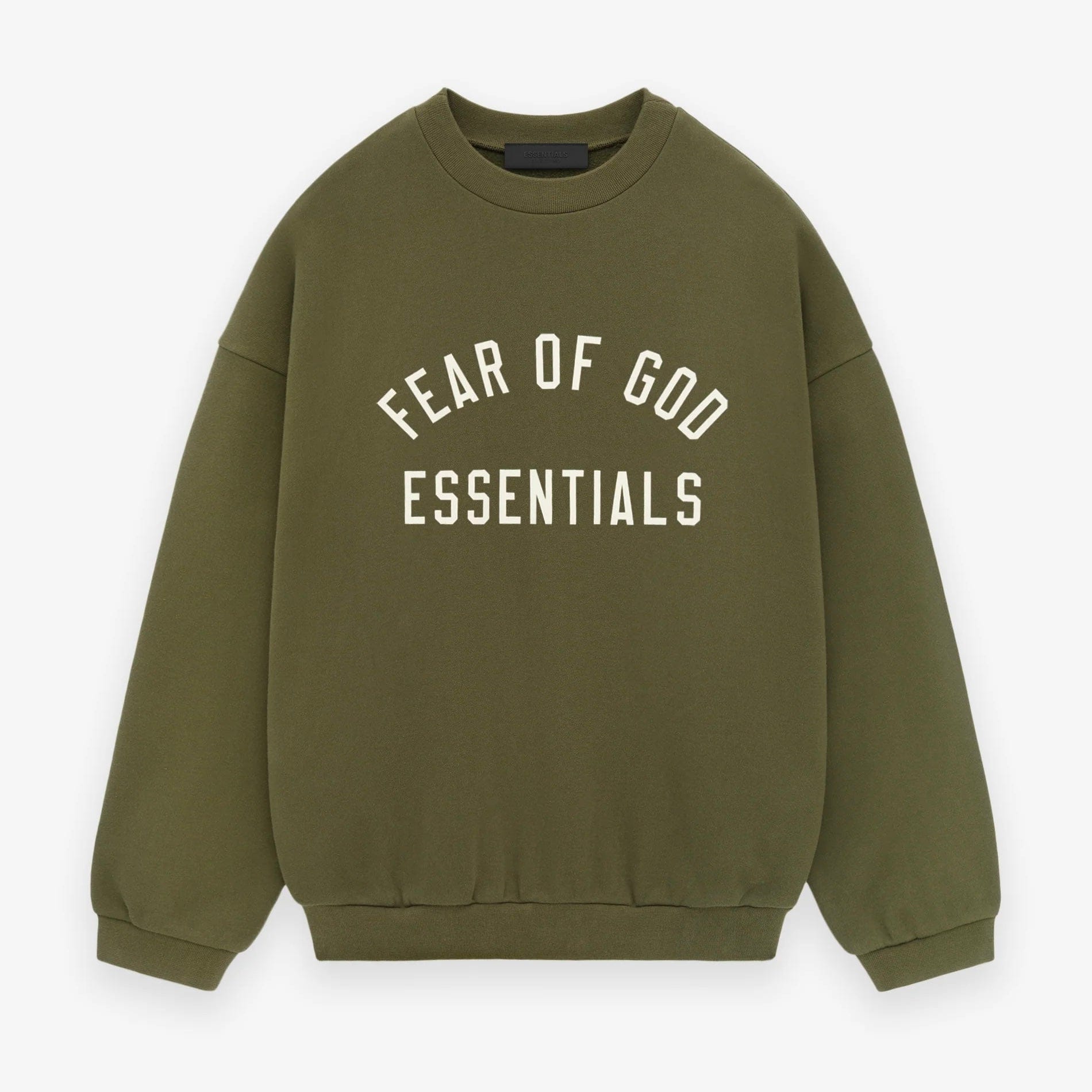 Fear of God Essentials Fleece Crewneck (FW24) Military Arch Logo