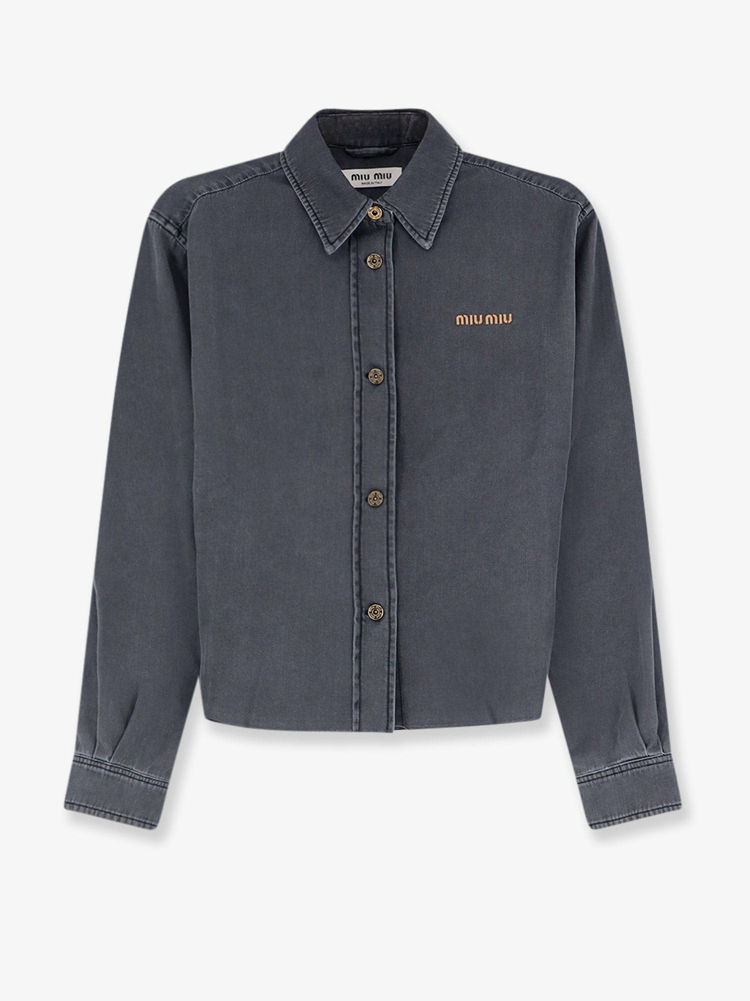 MIU MIU Grey Light Denim Shirt
