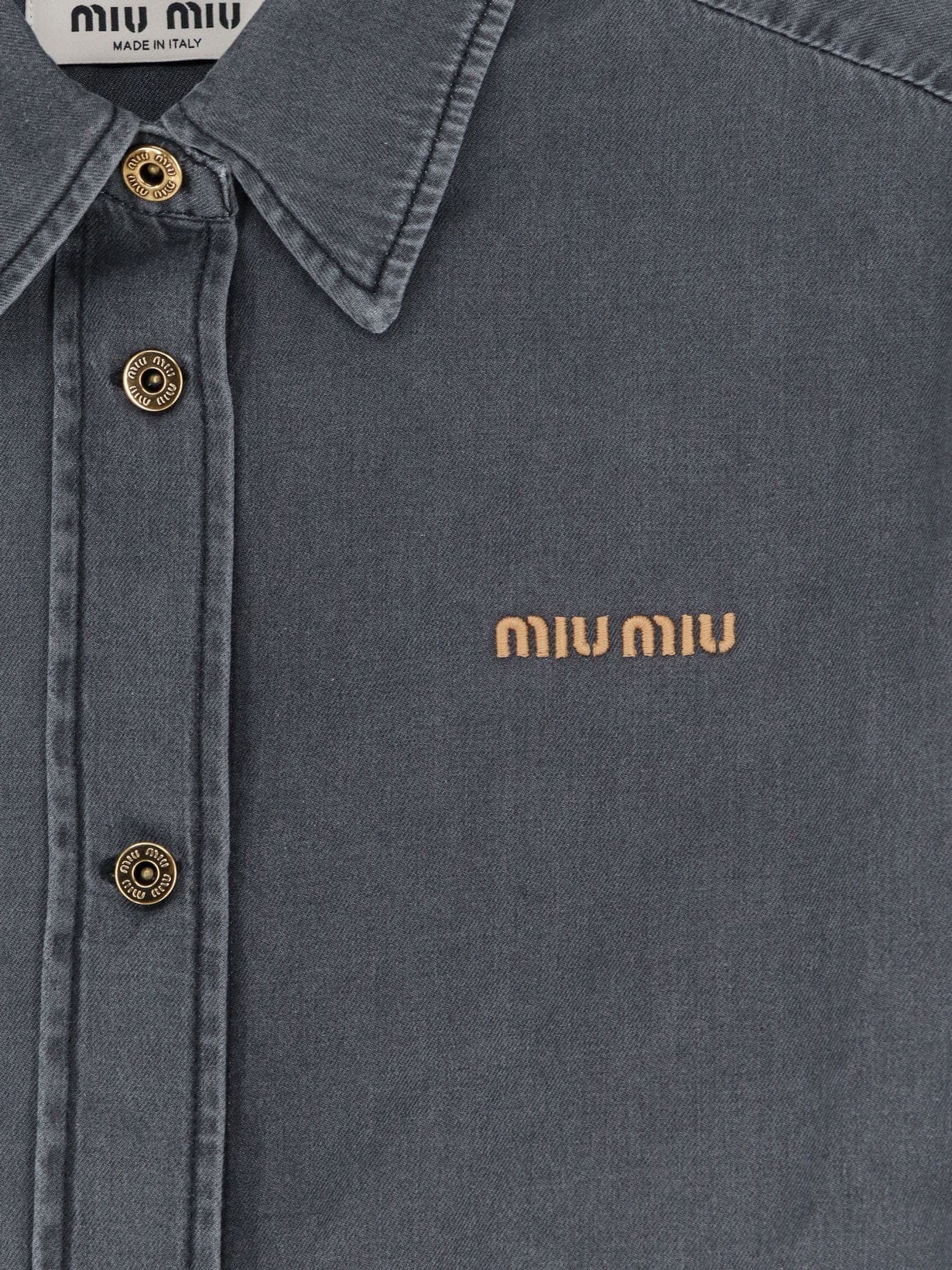 MIU MIU Grey Light Denim Shirt