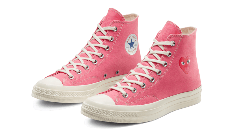 Converse Chuck Taylor All - Star 70s Hi Comme des Garçons PLAY Bright Pink