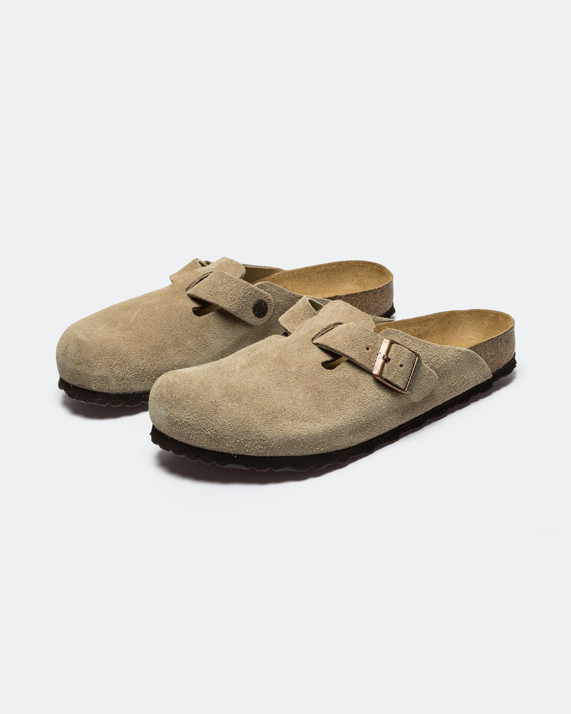 Birkenstock Boston SFB - Taupe Suede Leather