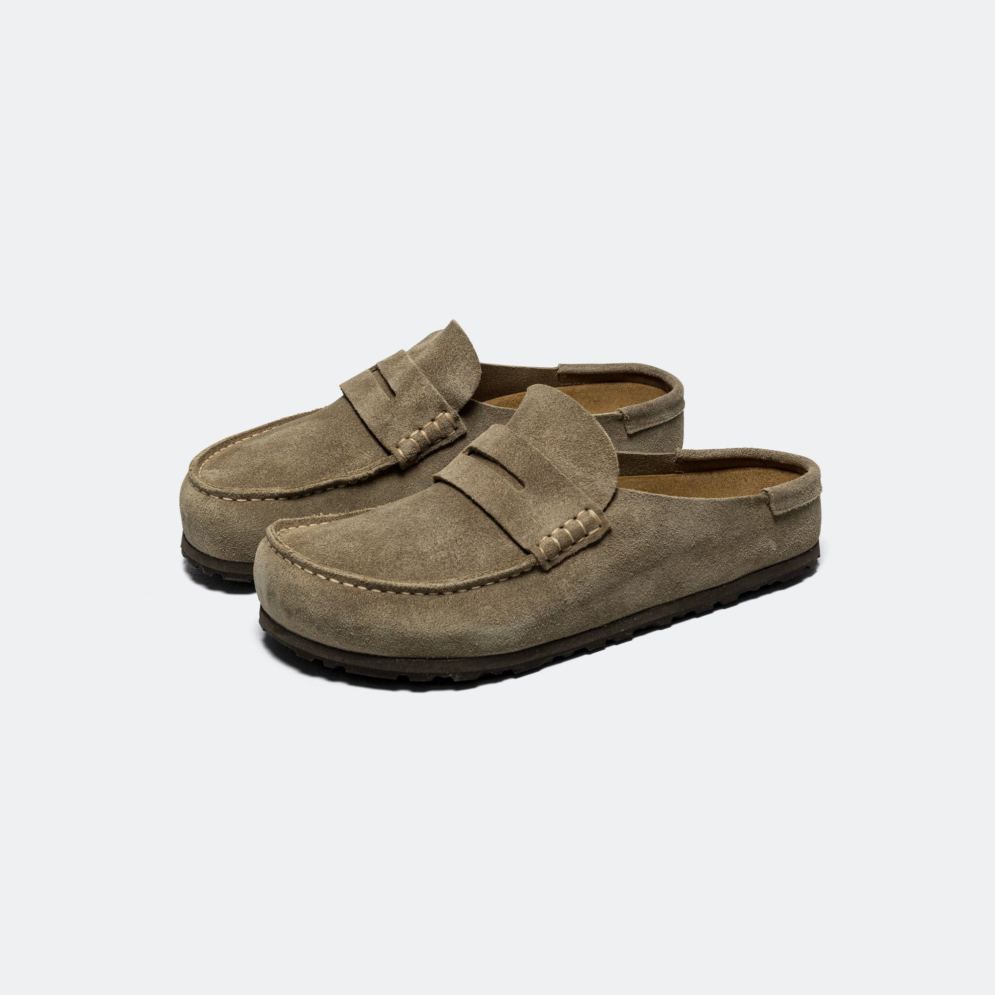 Birkenstock Naples Wrapped - Taupe Suede Leather