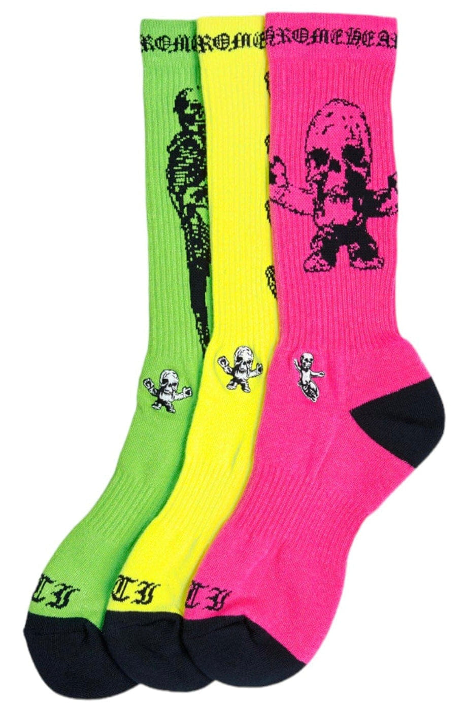 Chrome Hearts FOTI 3 - Pack Socks Multicolor