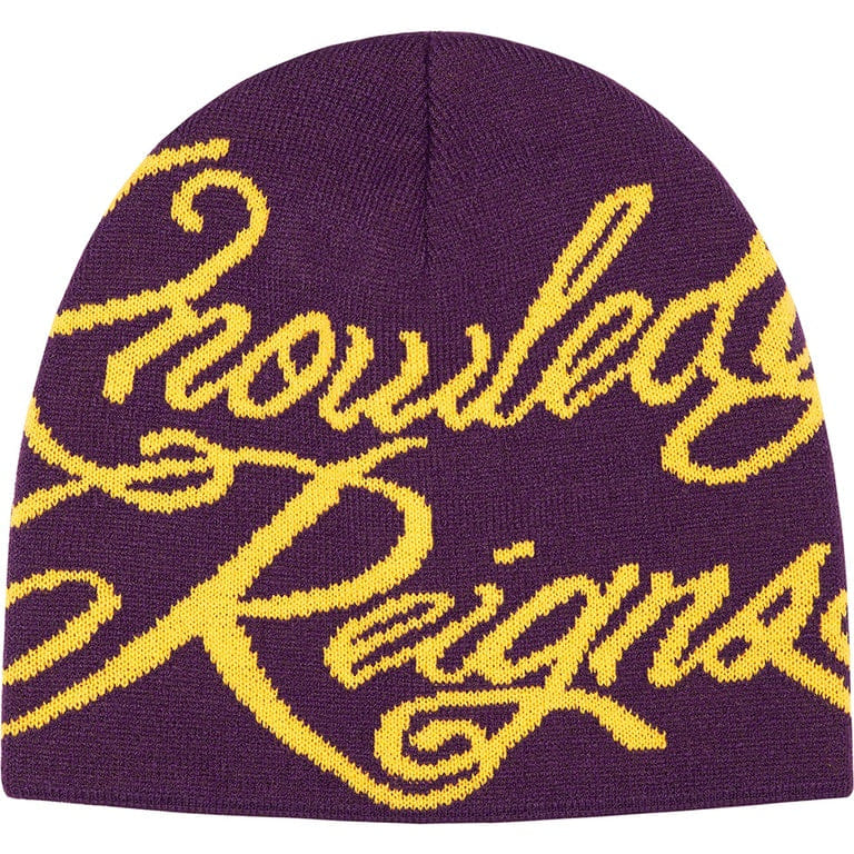 Supreme Knowledge Reigns Beanie Purple (WORN)