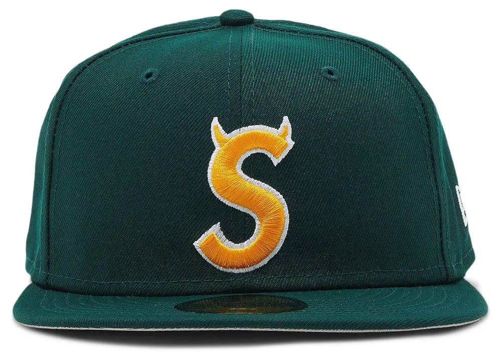 Supreme Devil S Logo New Era Fitted Hat (Green)