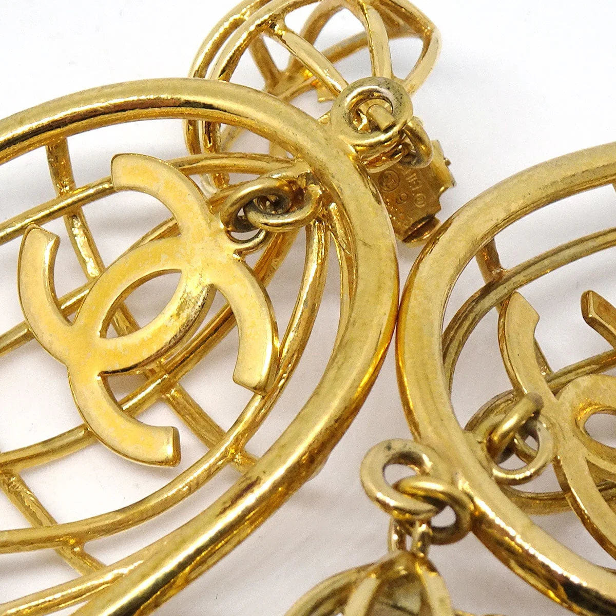 Chanel 1994 Birdcage Earrings Gold 29