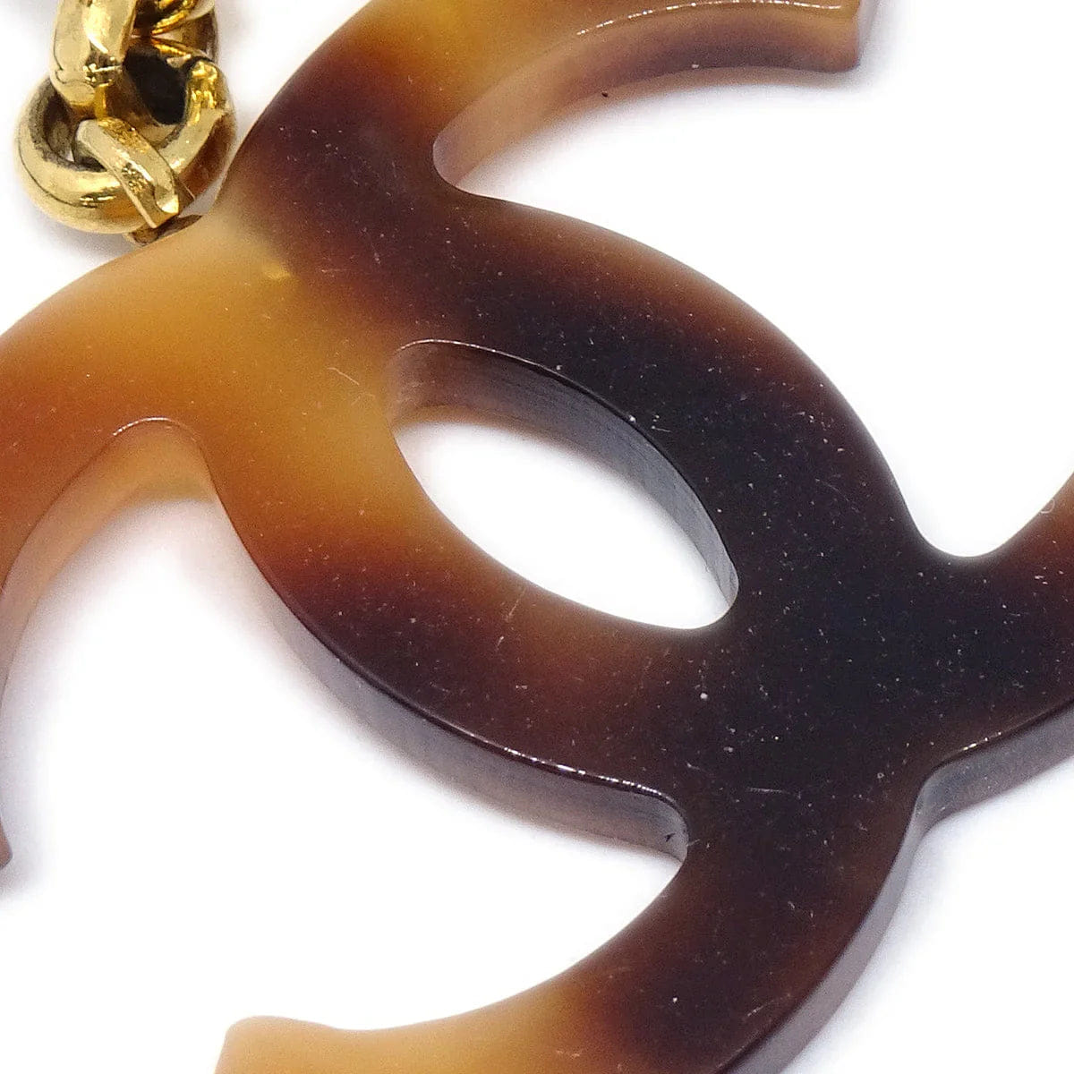 Chanel Dangle Earrings Clip - On Brown 94P