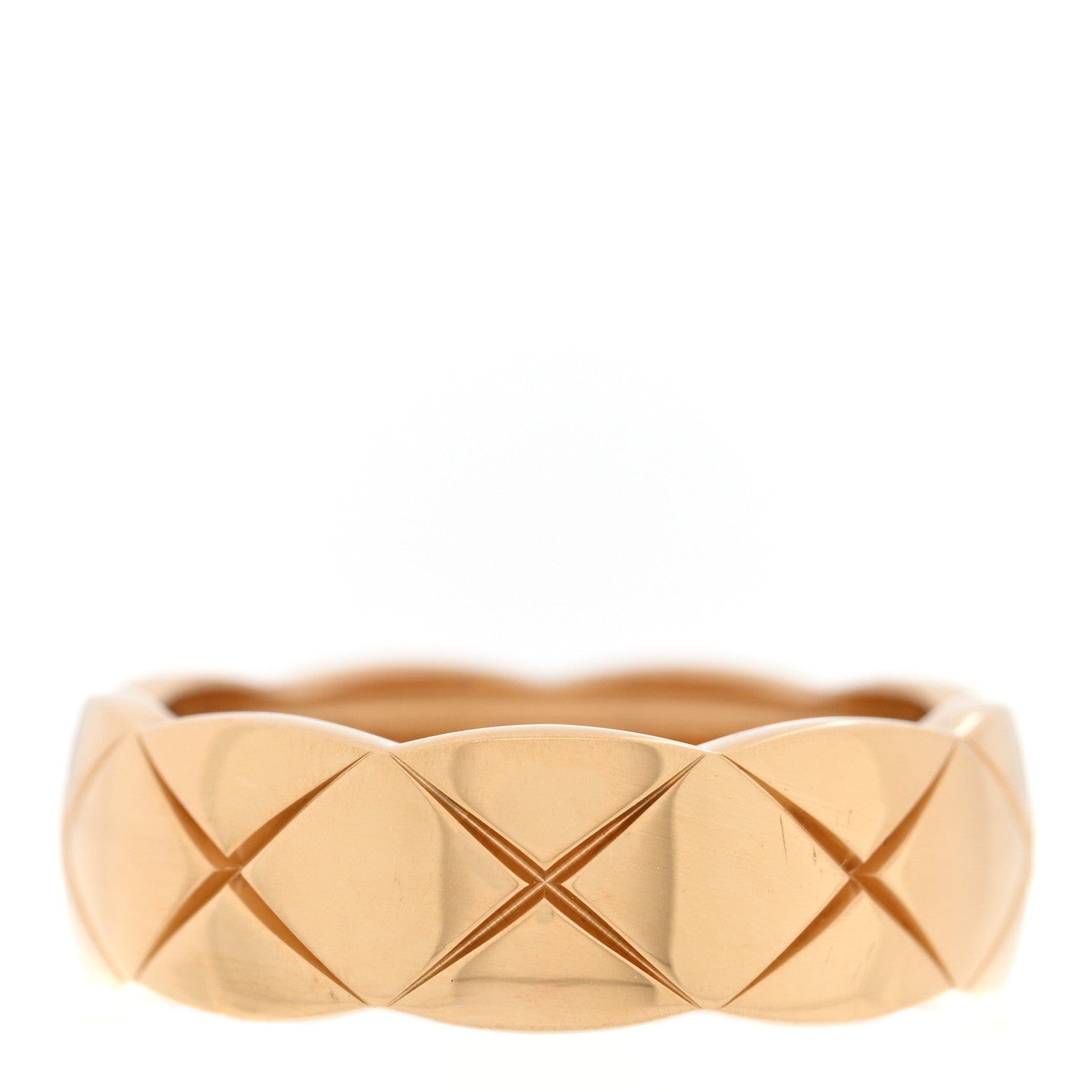 Chanel 18K Yellow Gold Small Coco Crush Ring 55 7.25