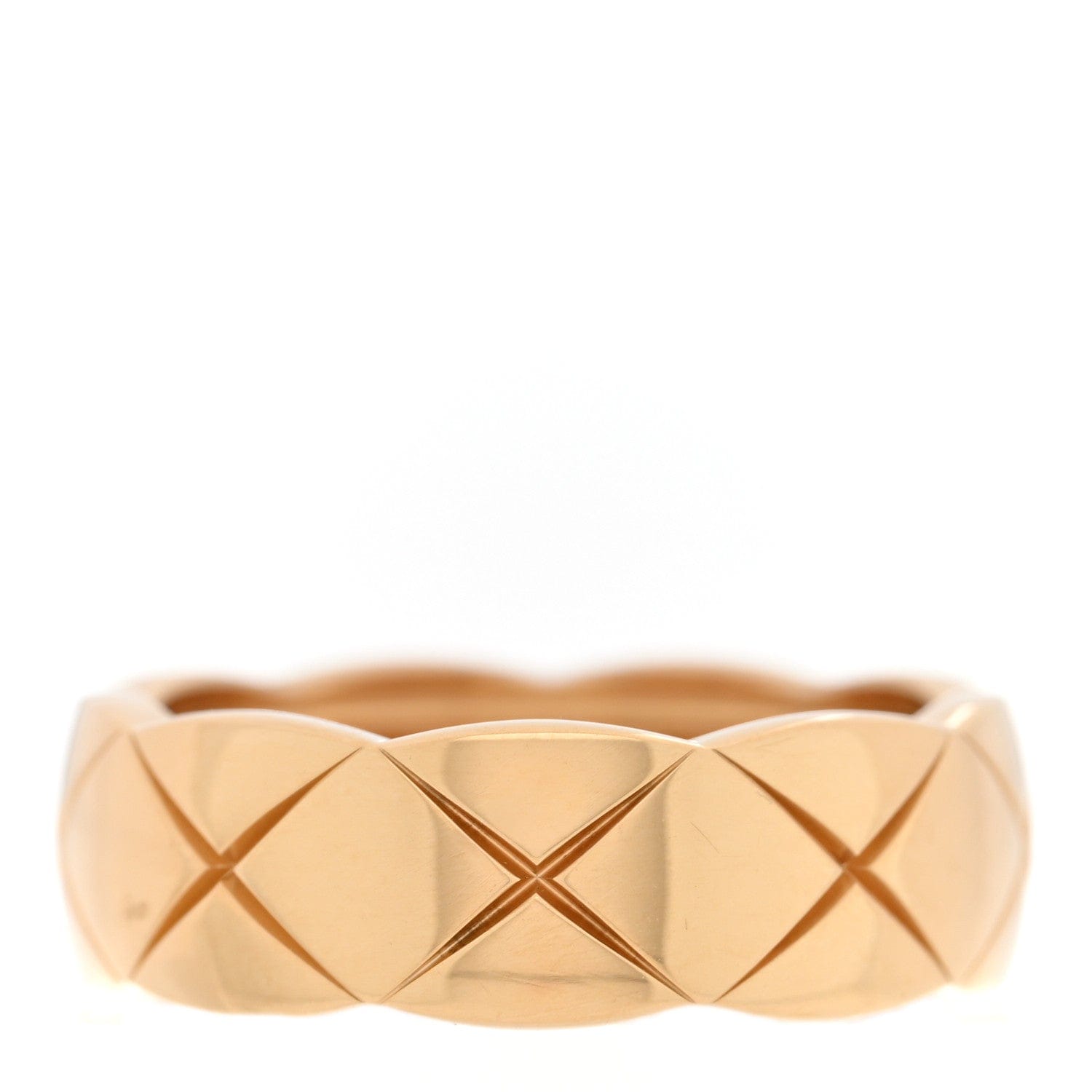 Chanel 18K Yellow Gold Small Coco Crush Ring 55 7.25