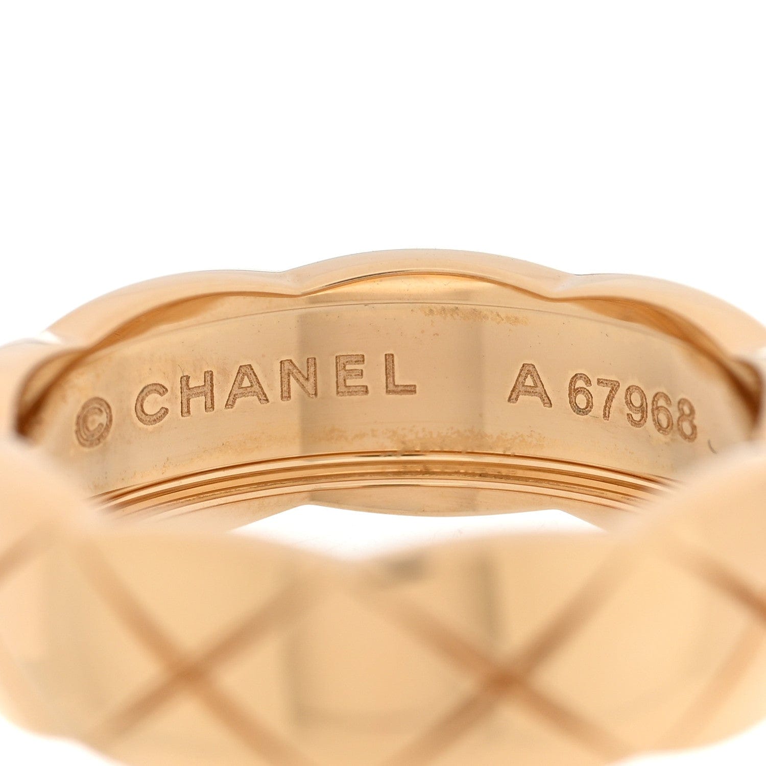 Chanel 18K Yellow Gold Small Coco Crush Ring 55 7.25