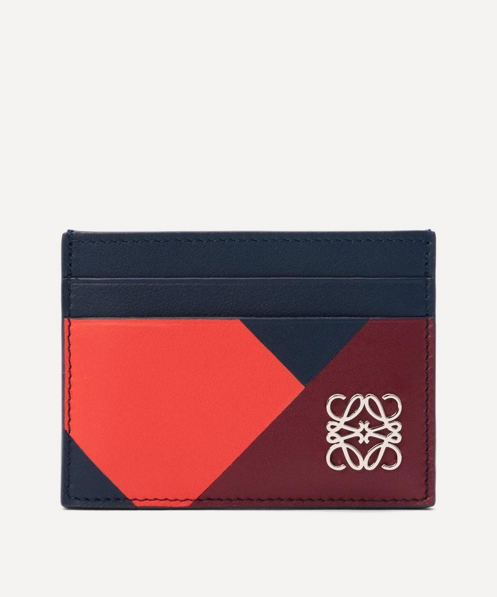 Loewe Anagram Plain Deep Navy Leather Graphic Cardholder