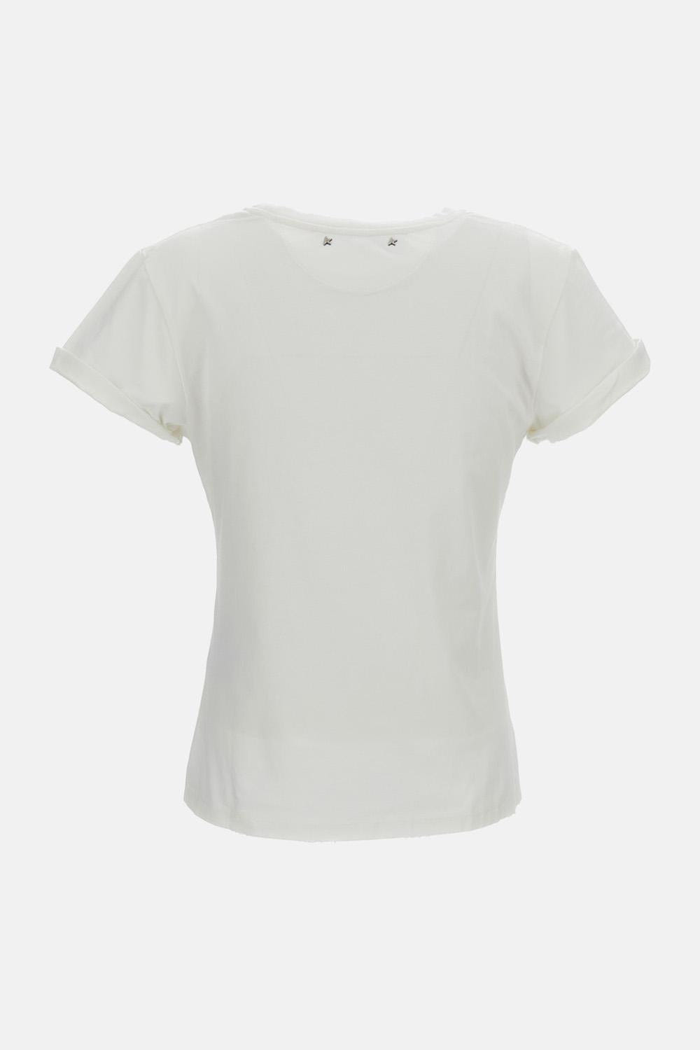 Golden Goose MAGLIETTA SLIM IN COTONE VISSUTO
