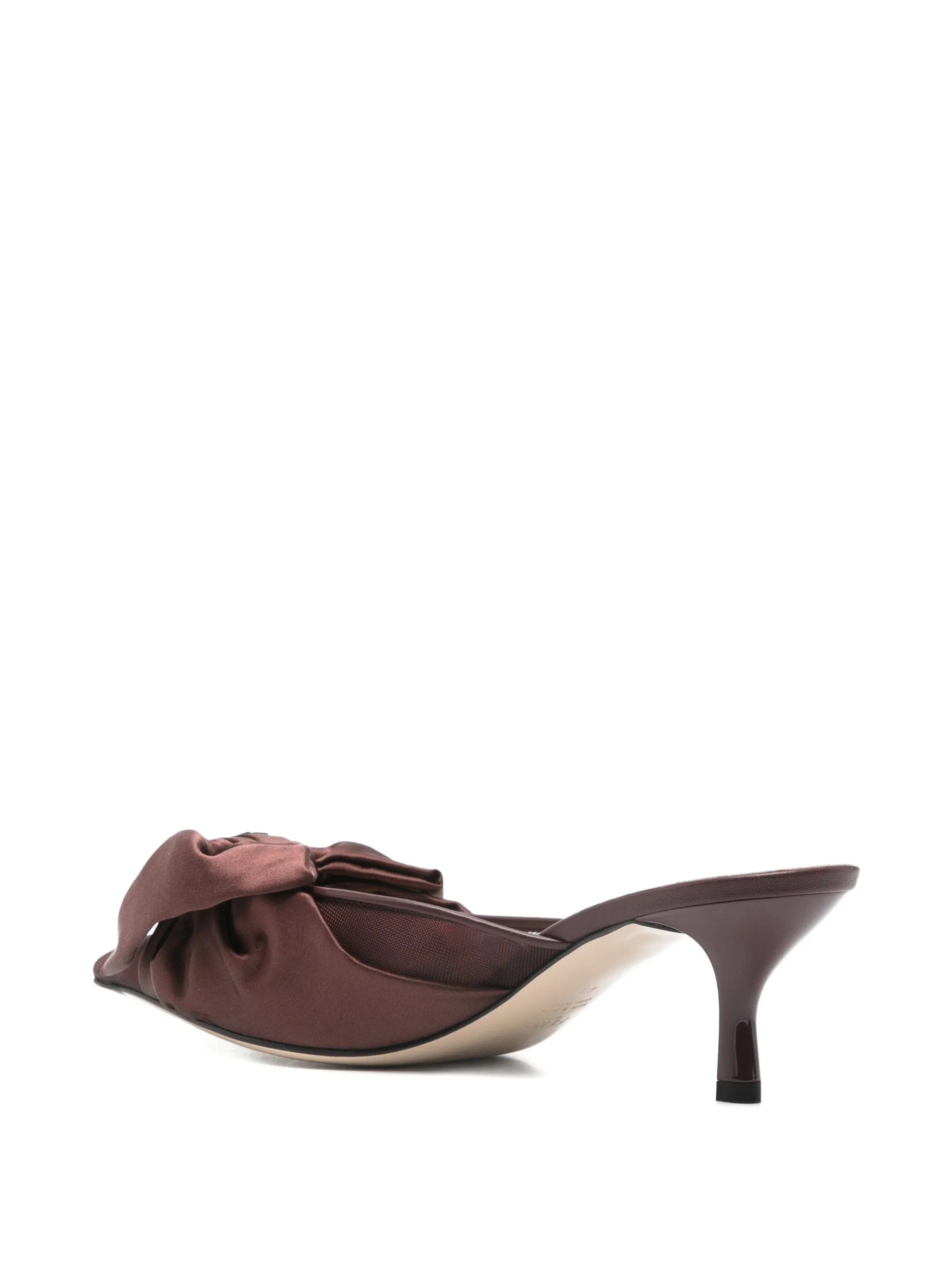 Fendi Colibrì red satin mules