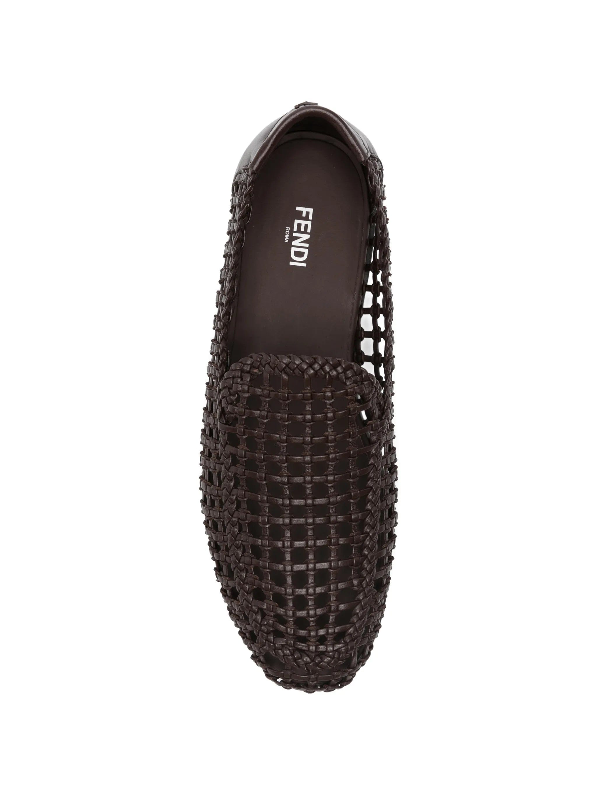 Fendi braided leather loafers