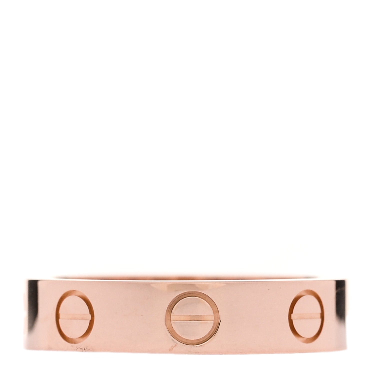 Cartier 18K Pink Gold Diamond 4 mm LOVE Wedding Band Ring 47 4