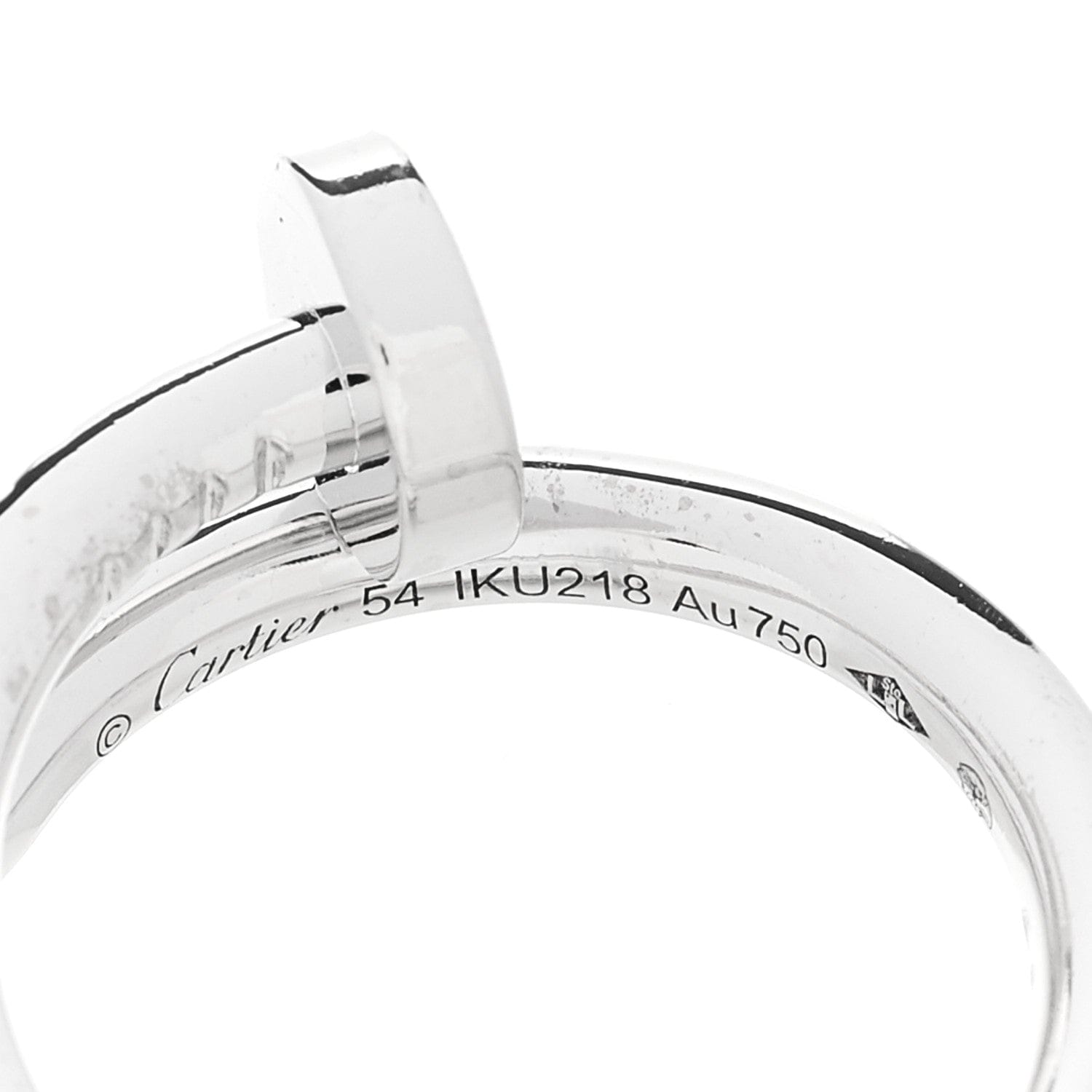 Cartier 18K White Gold Juste Un Clou Ring 54 6.75