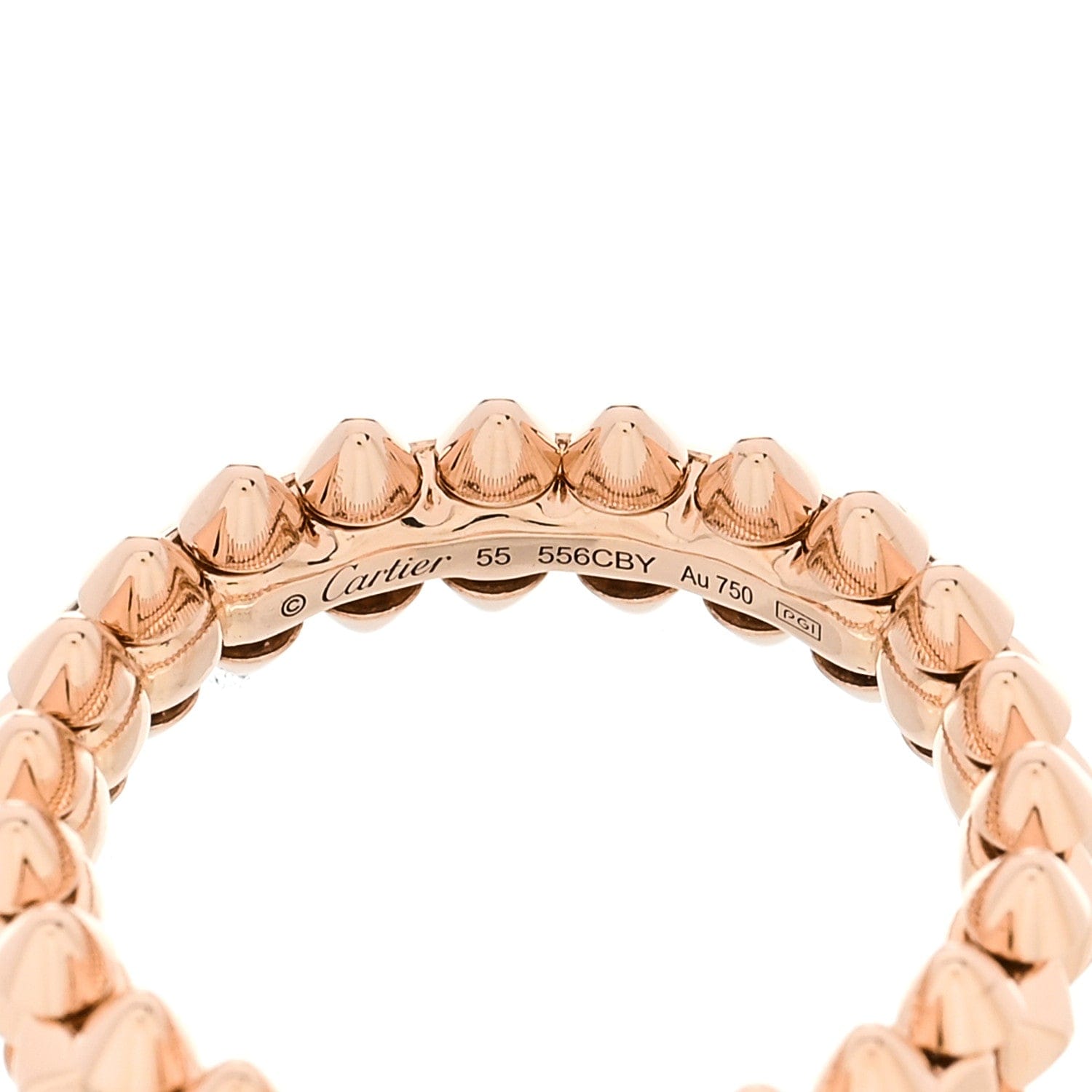 Cartier 18K Pink Gold SM Clash De Cartier Ring 55 7.25