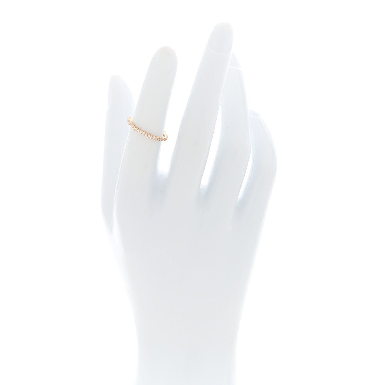 Cartier 18K Yellow Gold Diamond 1.5 mm Etincelle de Cartier Wedding Band Ring 49 5