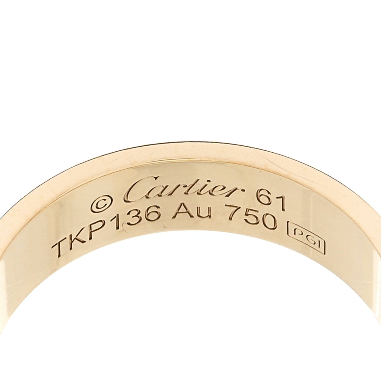 Cartier 18K Yellow Gold 5.5 mm LOVE Ring 61 9.5