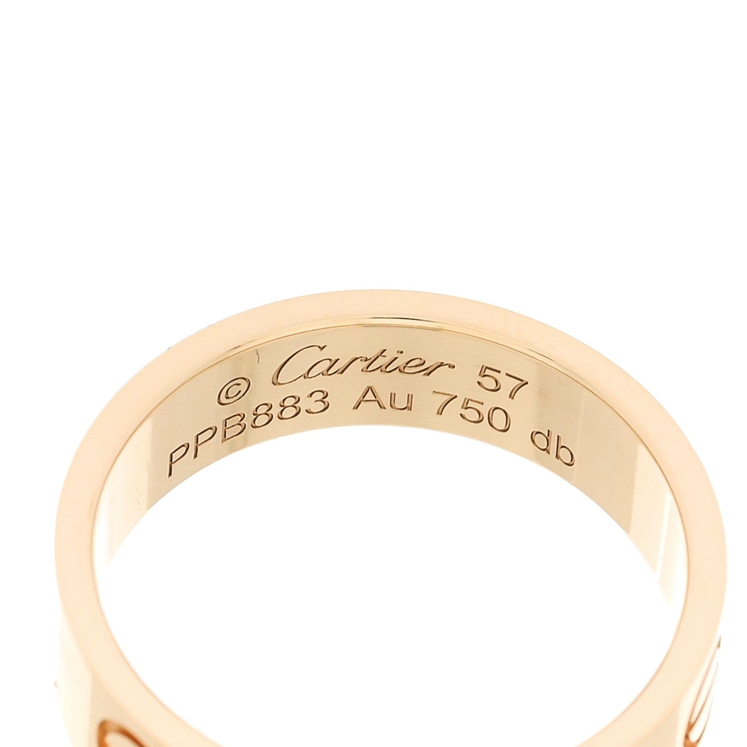 Cartier 18K Yellow Gold 5.5 mm LOVE Ring 58 8.5