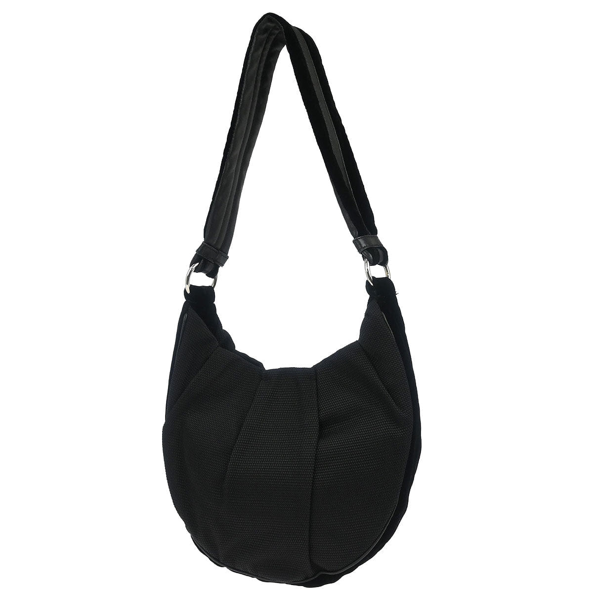 Yves Saint Laurent Black Nylon Rive Gauche Shoulder Bag