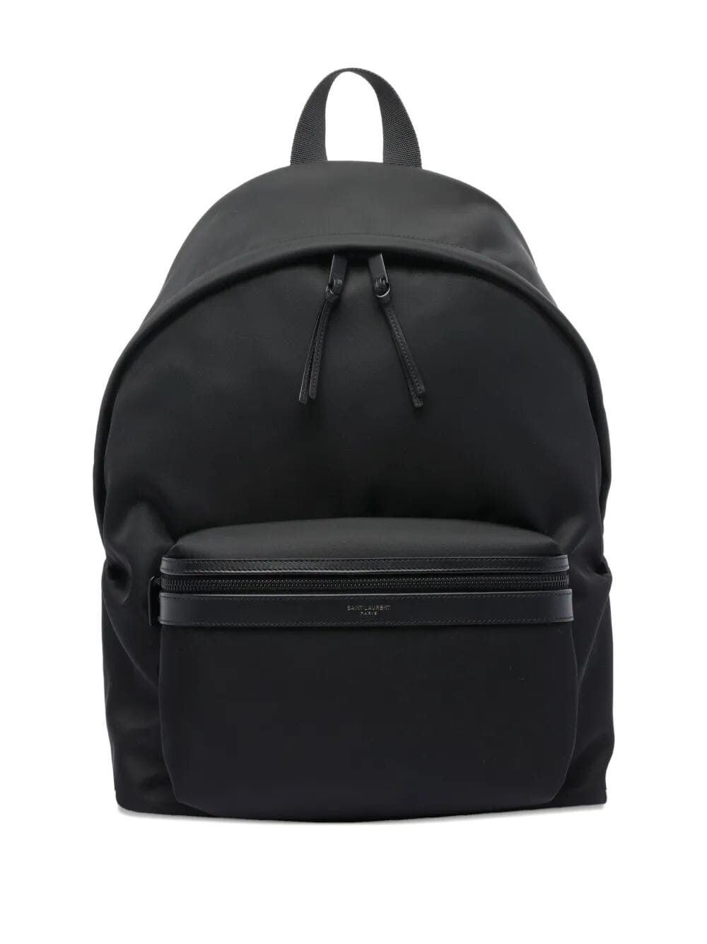 Saint Laurent Men City Backpack In Econyl®, Smooth Leather And Nylon