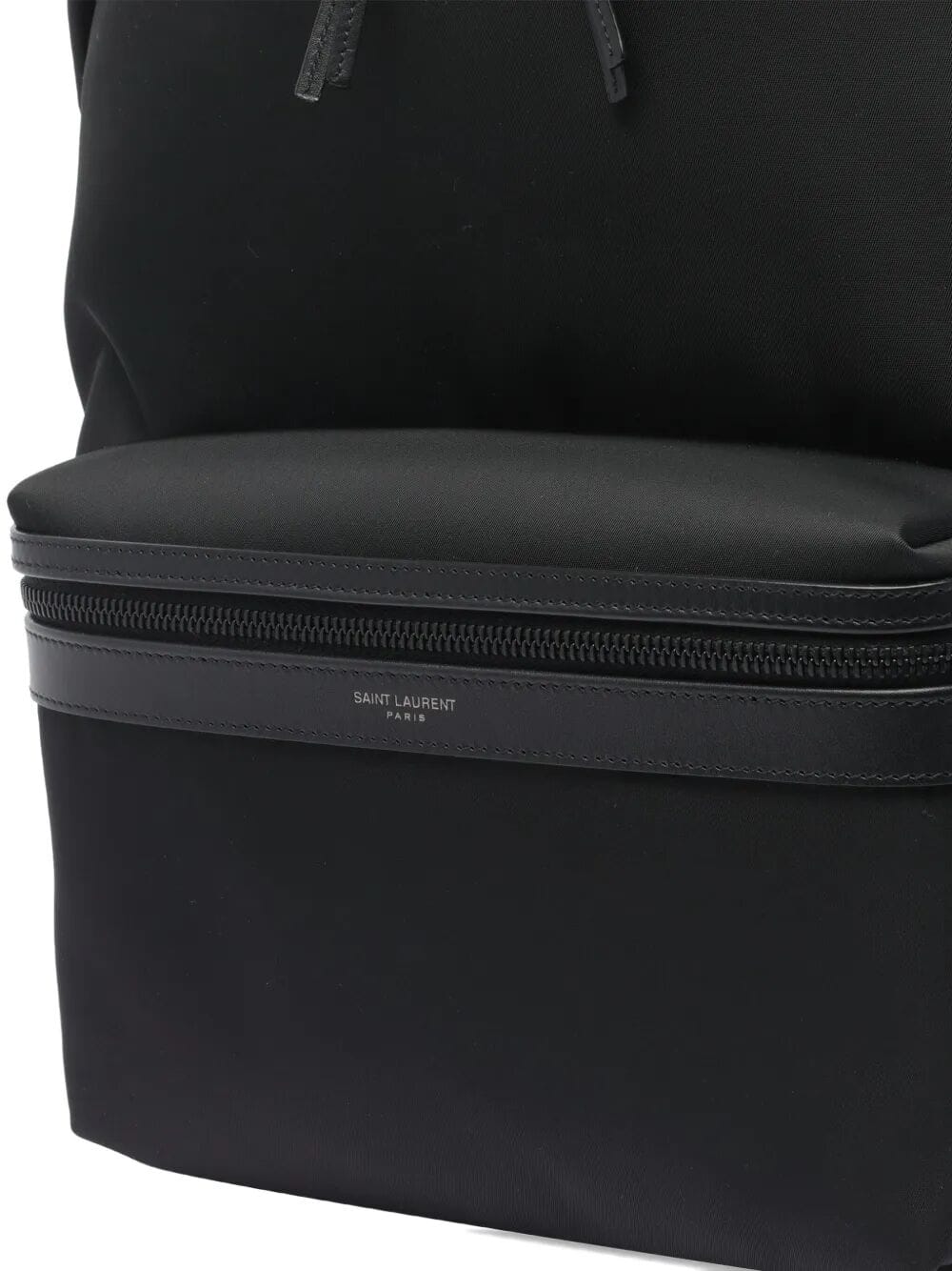 Saint Laurent Men City Backpack In Econyl®, Smooth Leather And Nylon