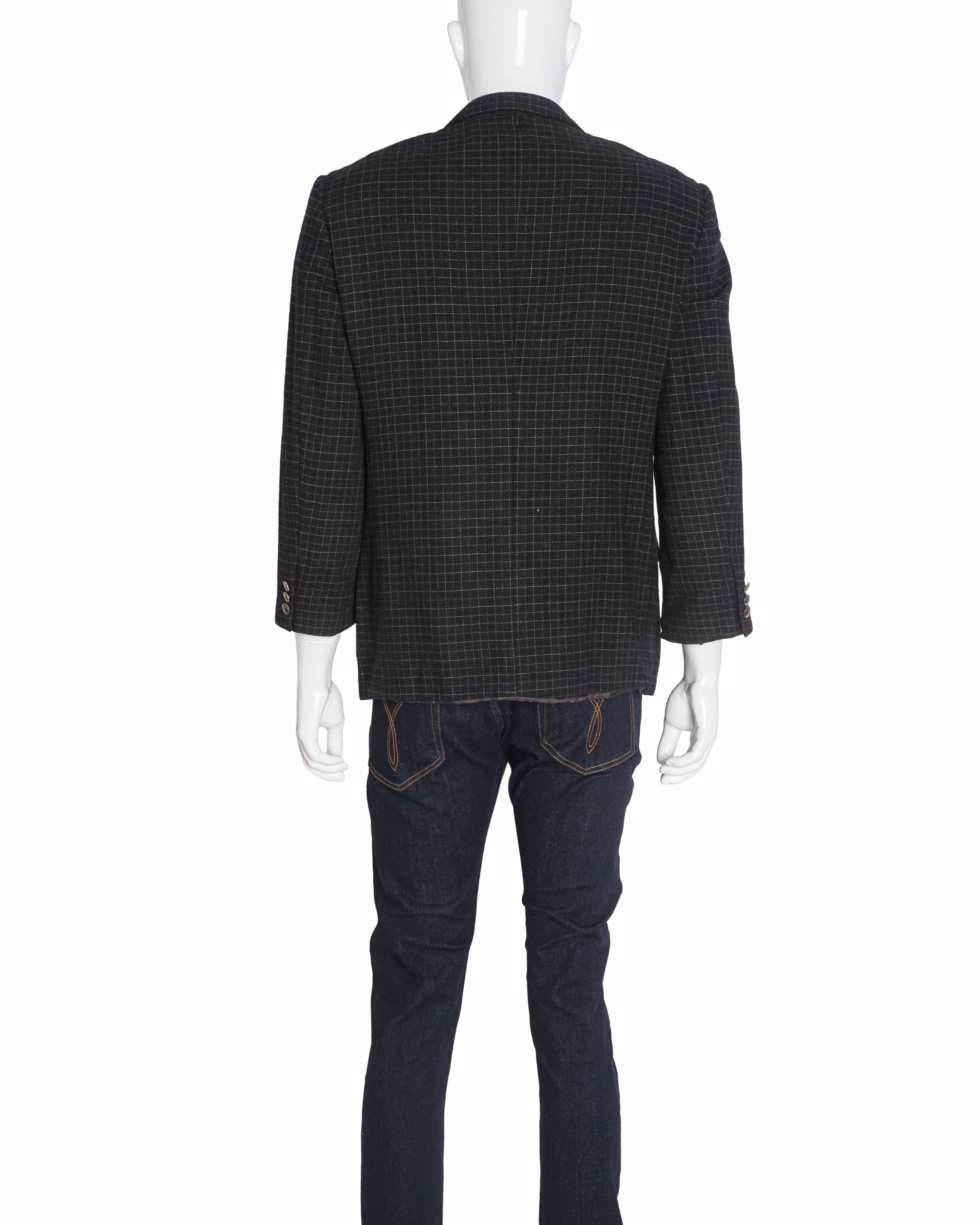 Saint Laurent Yves Saint Laurent Vintage Plaid Wool Men's Blazer