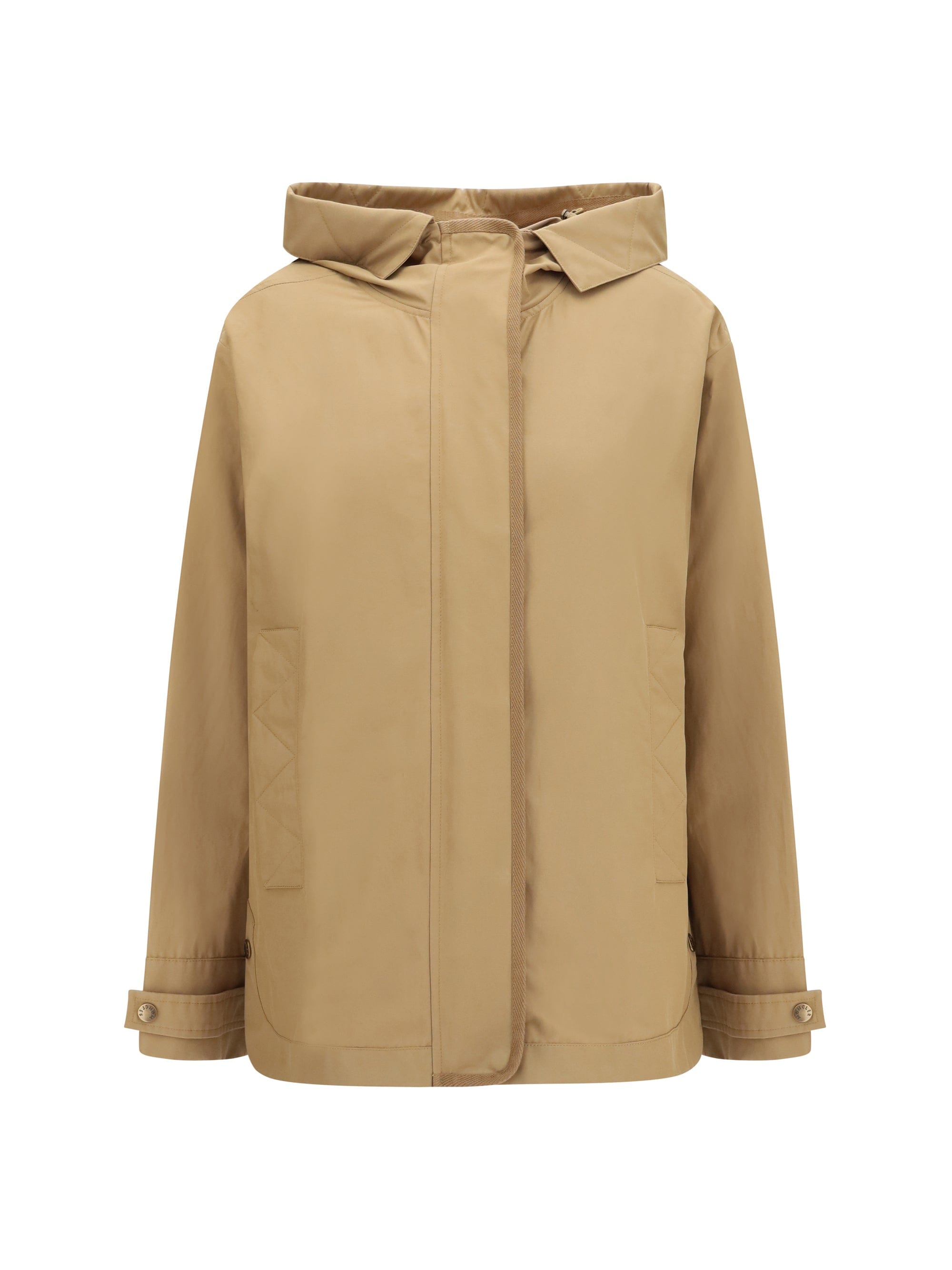 Moncler Hooded Technical Jacket — Brown
