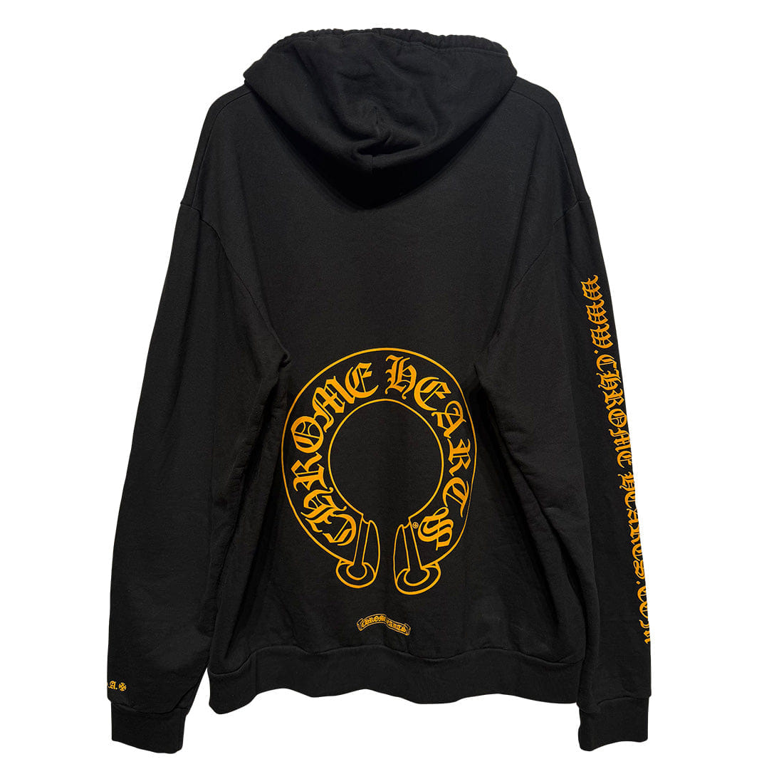 Chrome Hearts Online Exclusive Horseshoe Hoodie Black/Yellow