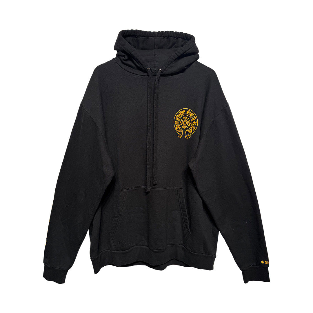 Chrome Hearts Online Exclusive Horseshoe Hoodie Black/Yellow