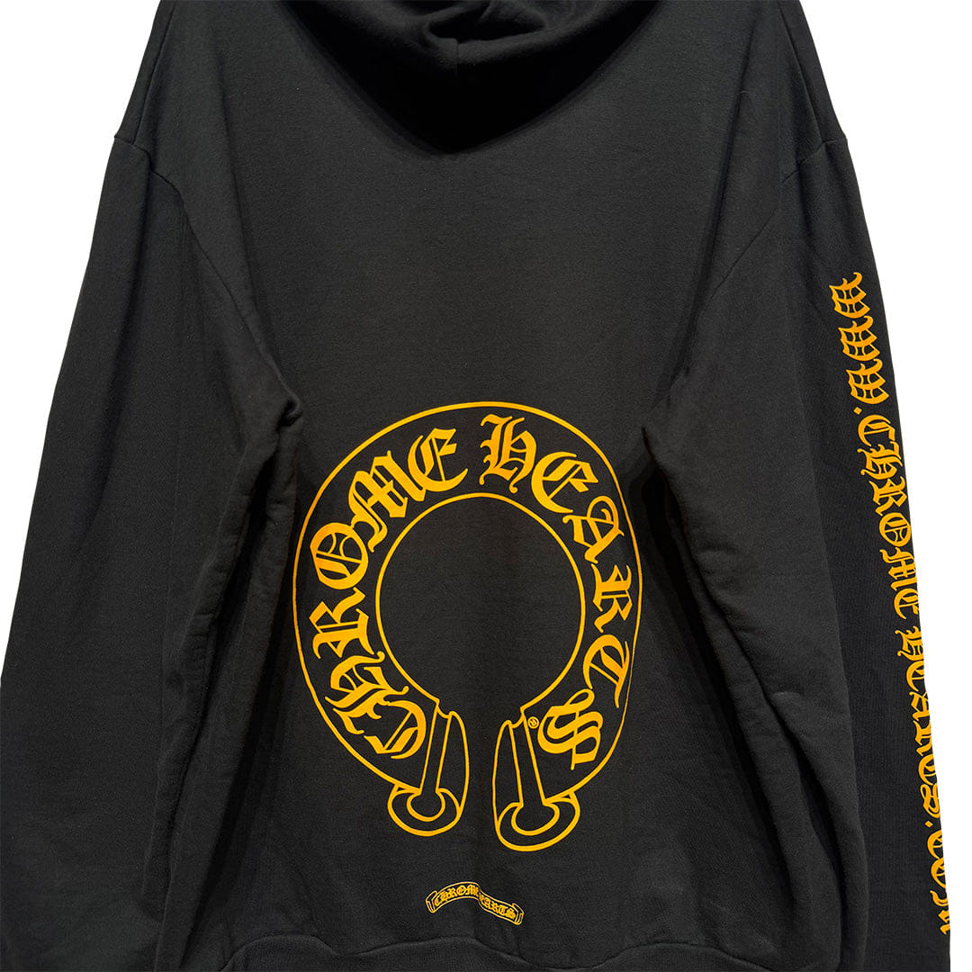 Chrome Hearts Online Exclusive Horseshoe Hoodie Black/Yellow