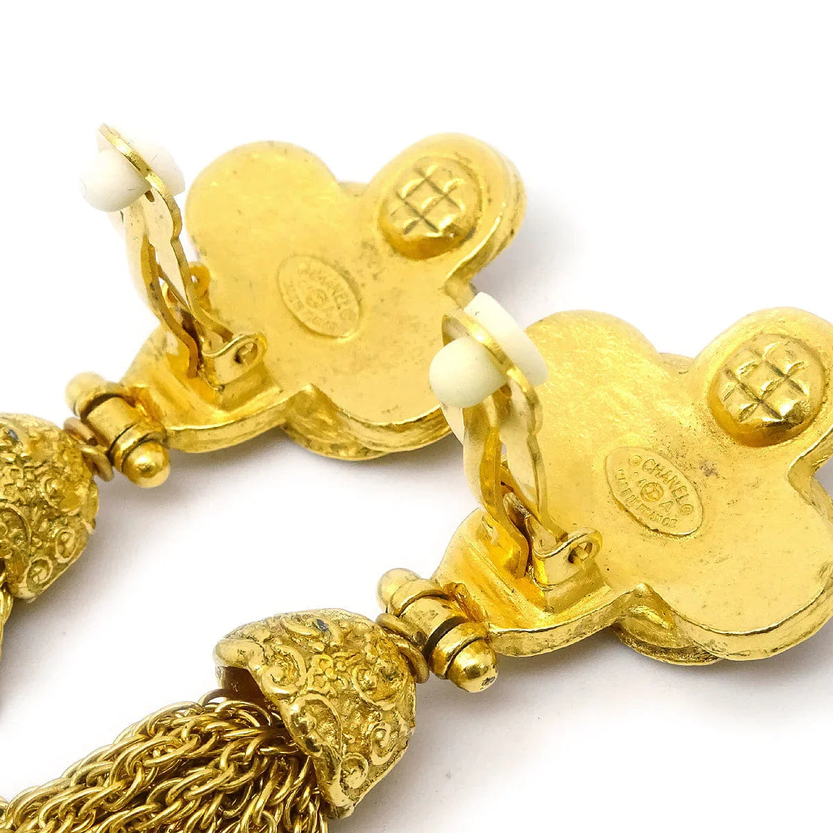 Chanel 1994 Filigree Earrings Clip - On Gold