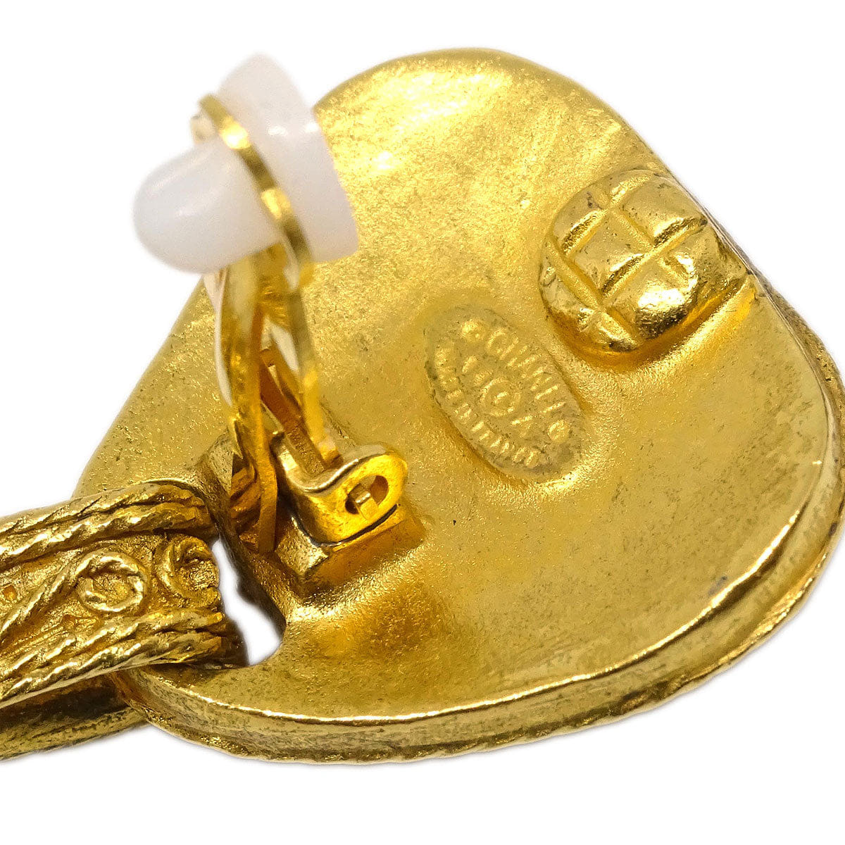 Chanel Fringe Dangle Earrings Clip - On Gold 94A