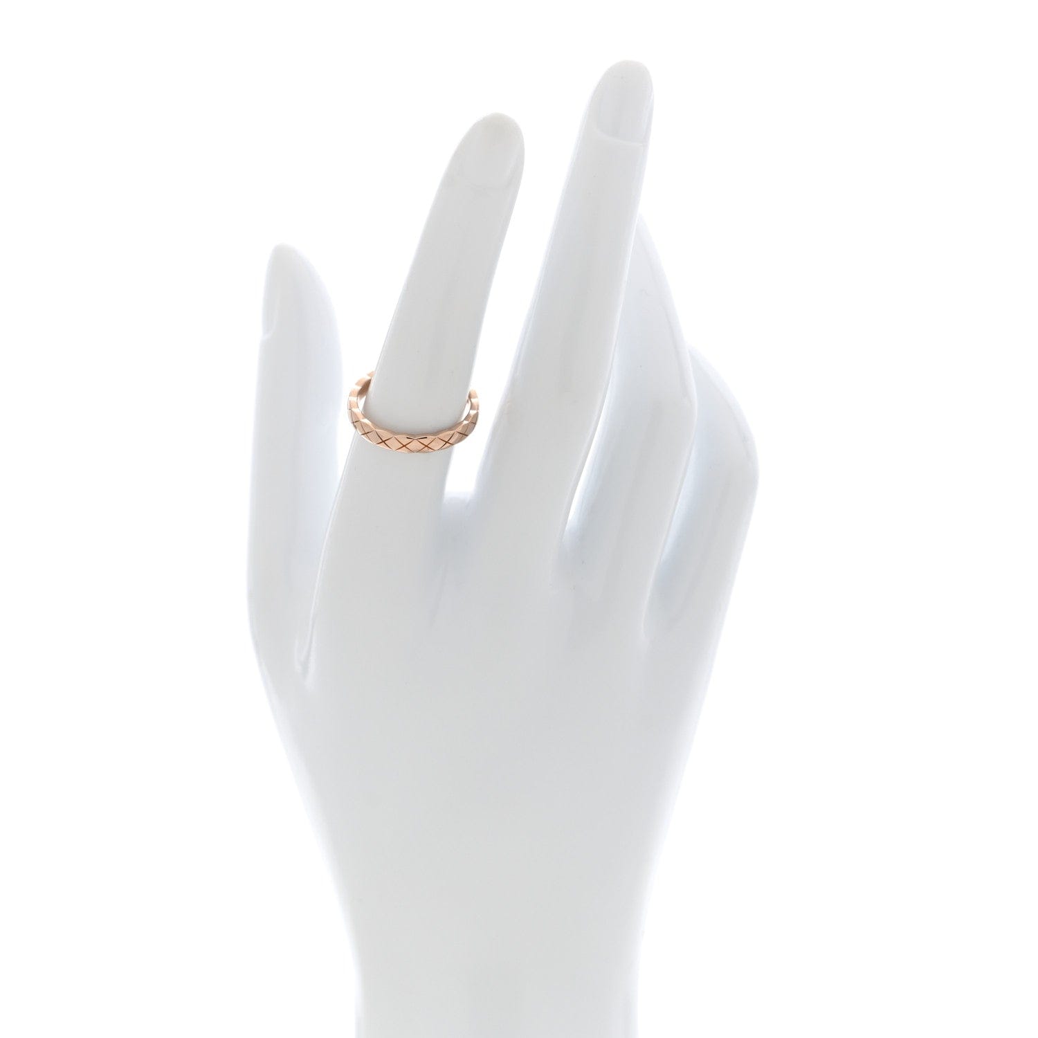 Chanel 18K Beige Gold Mini Coco Crush Ring 54 7