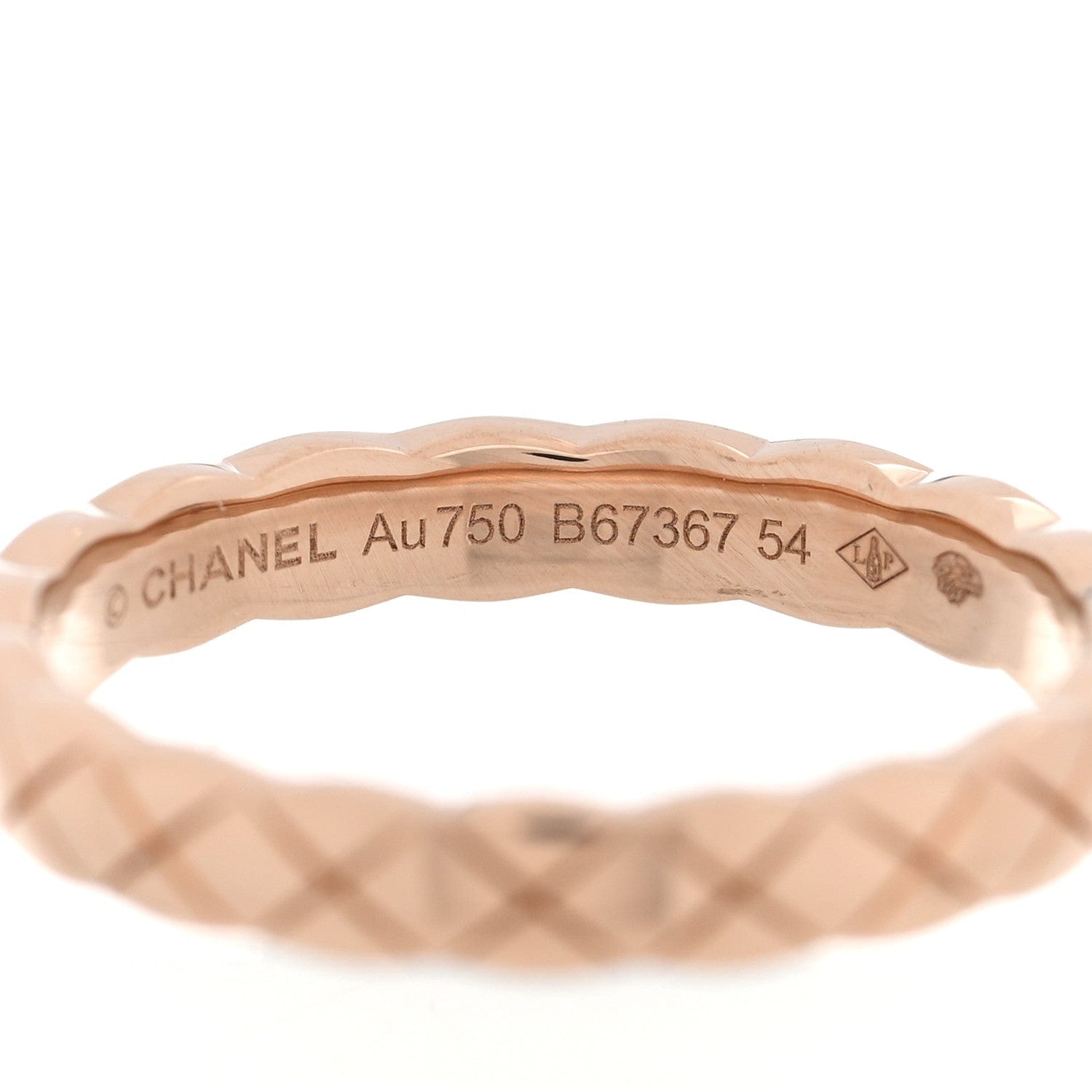 Chanel 18K Beige Gold Mini Coco Crush Ring 54 7