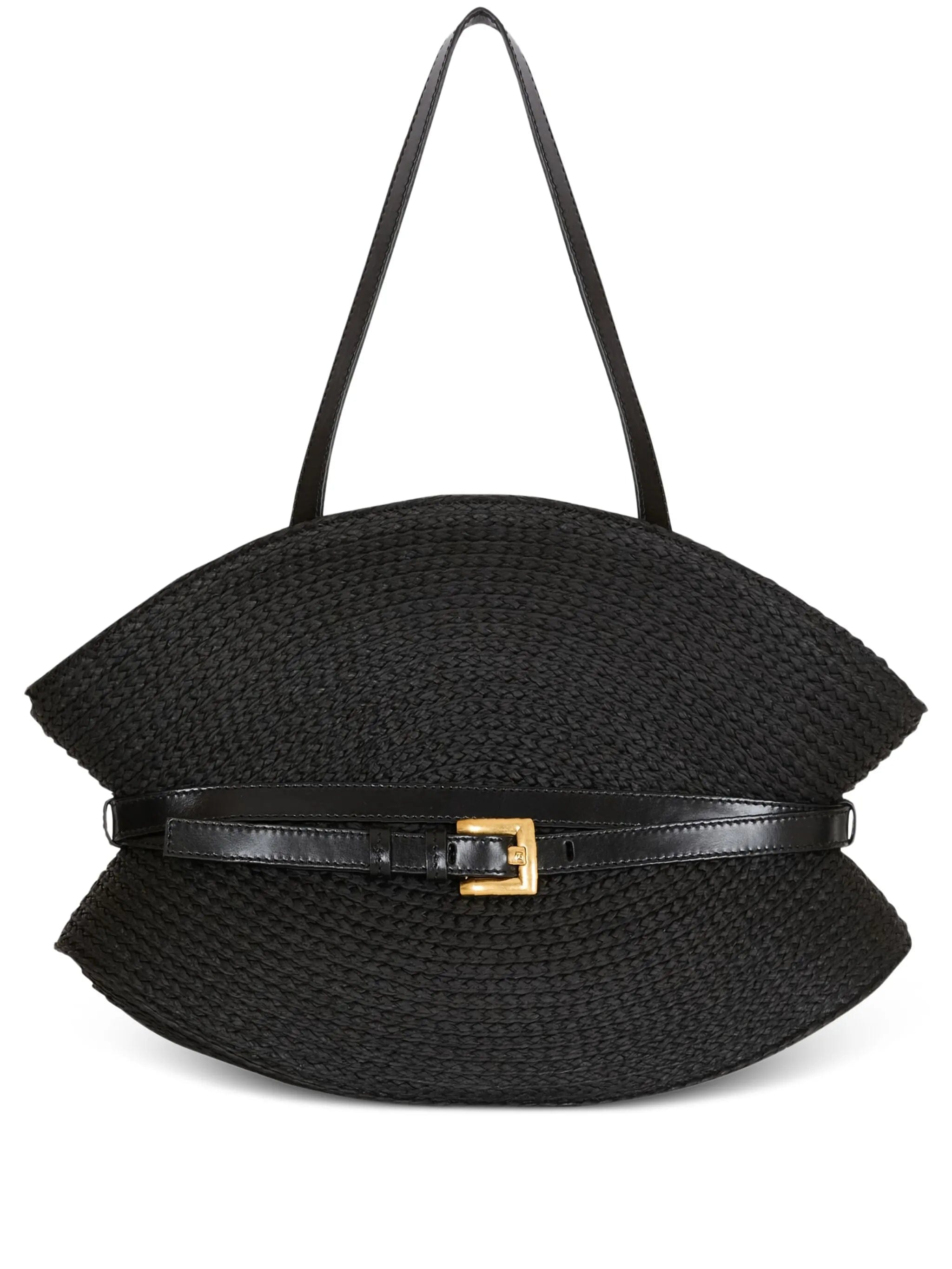 Balmain medium Shuffle raffia belted tote bag