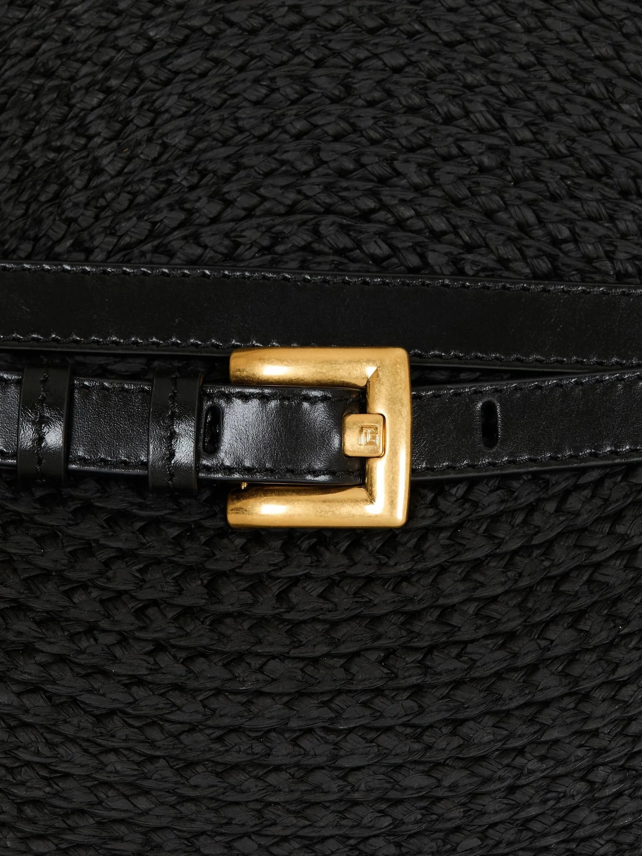 Balmain medium Shuffle raffia belted tote bag