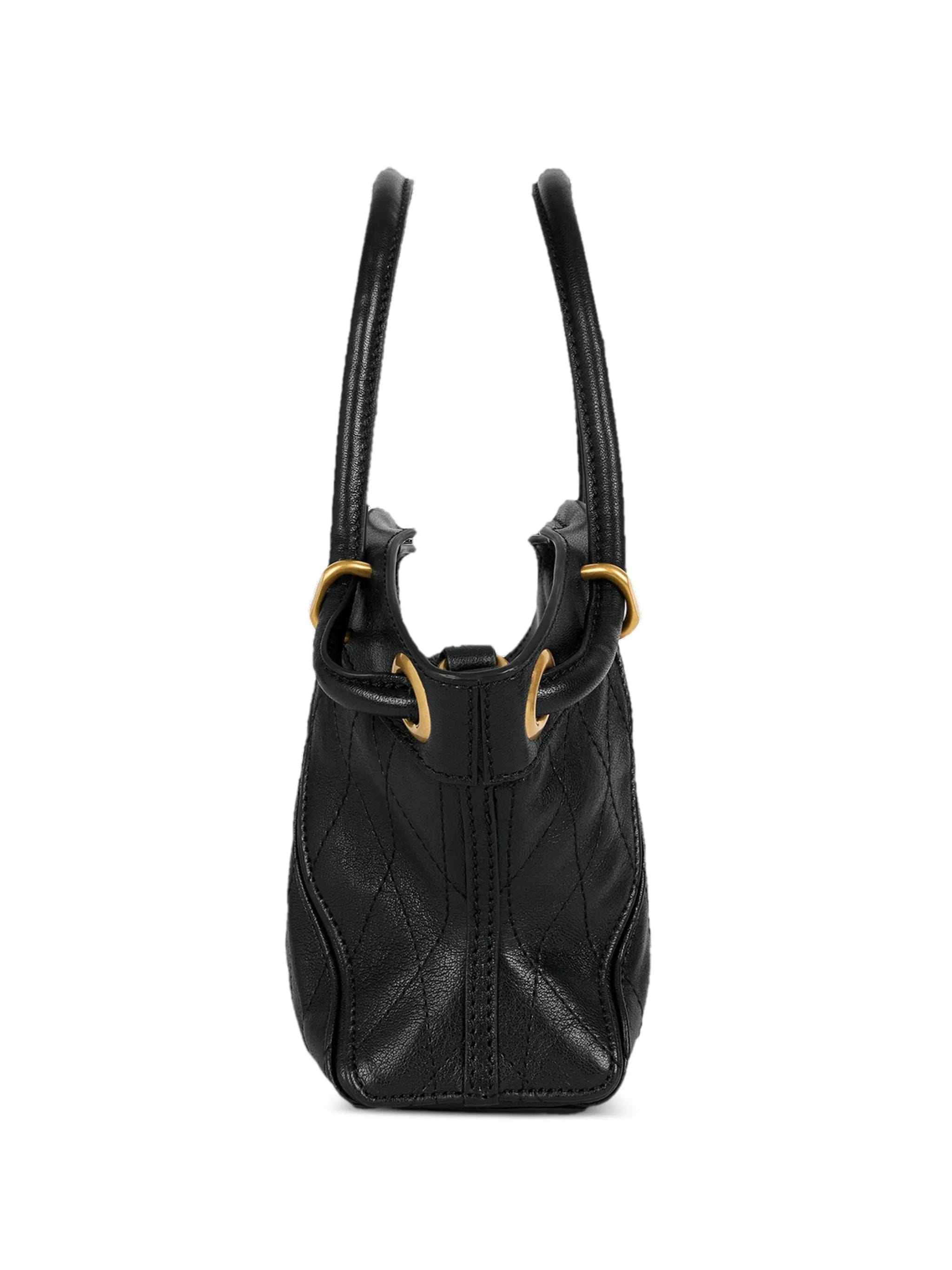 Balmain small tote in smooth topstitched leather